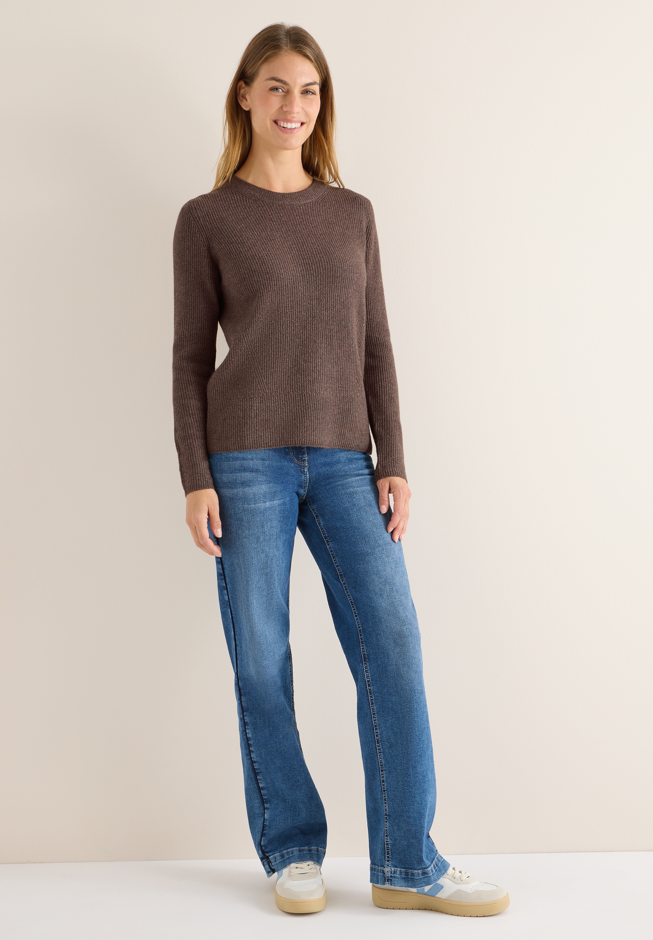 Cecil Strickpullover, mit Rundhalsausschnitt