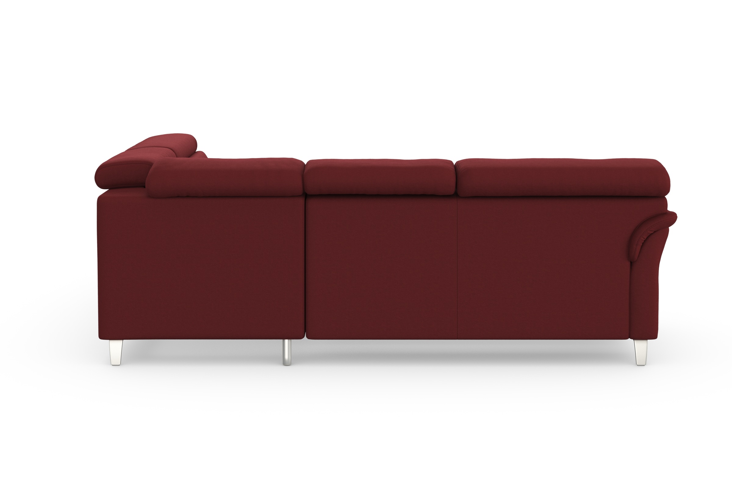 Ecksofa SIT & MORE "Marano L-Form", rot (bordeaux), B:252cm T:216cm, 100% Polyester, Sofas, Ecksofa, inklusive Kopfteilverstellung, wahlweise mit Bettfunktion, Bettkasten 6