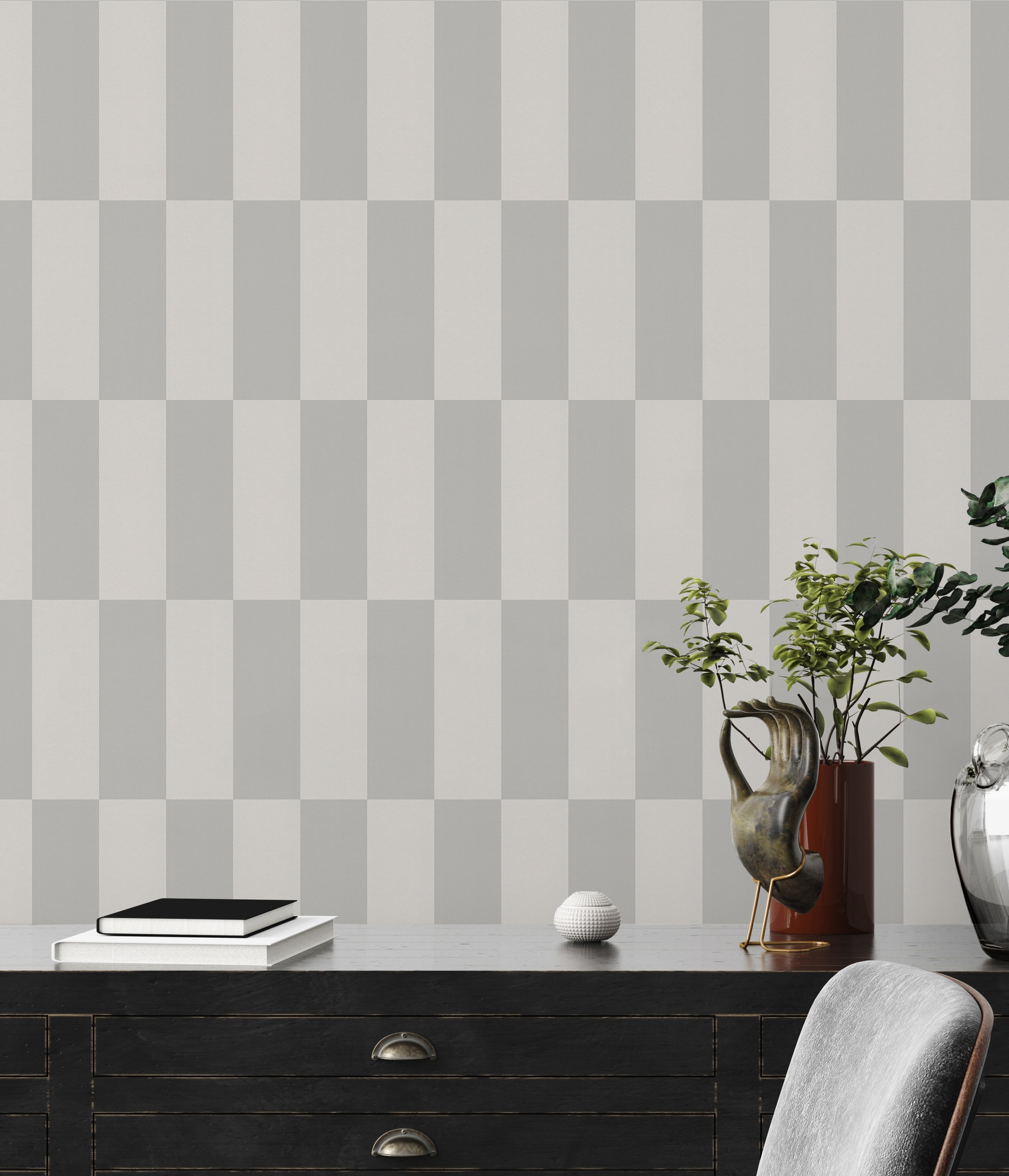 living walls "LIMITED – Schachbrett Karo" geometrisch kariert leicht strukturiert Großes Schachbrettmuster mit klarer Colorblocking-Optik