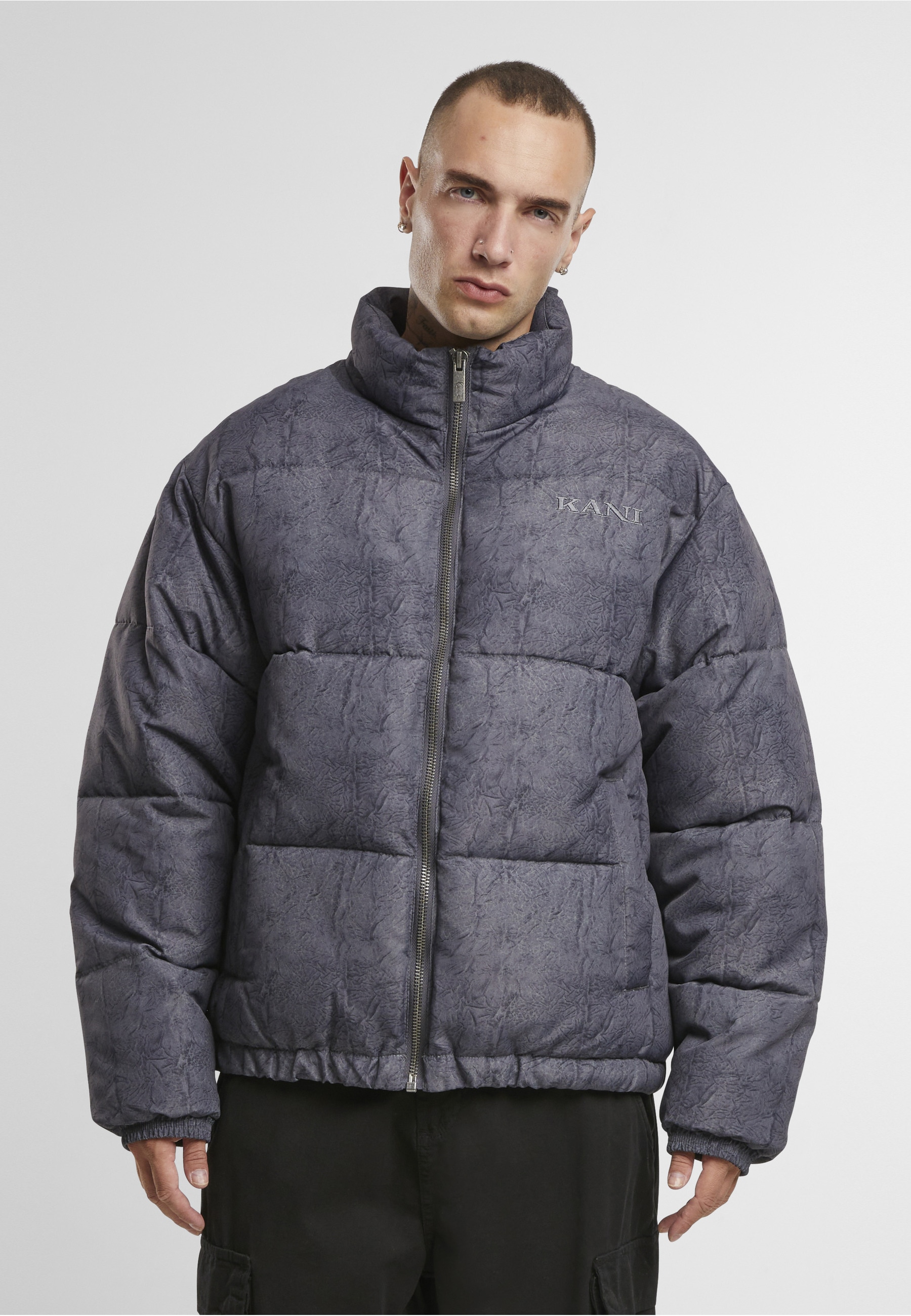 Karl Kani Winterjacke »Karl Kani Karl Kani Retro Crackle Print Puffer Jacket« 1 Stk. tlg. ohne Kapuze