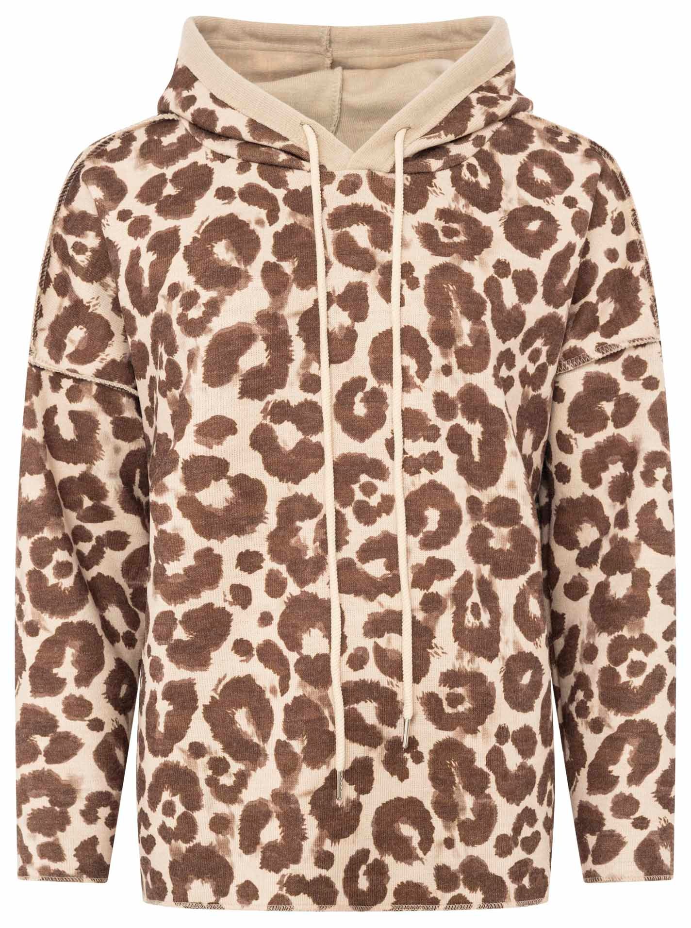 Zwillingsherz Hoodie ""Leo"", Kapuze, Animal-Muster, 3/4-Arm, Kordel, modis günstig online kaufen