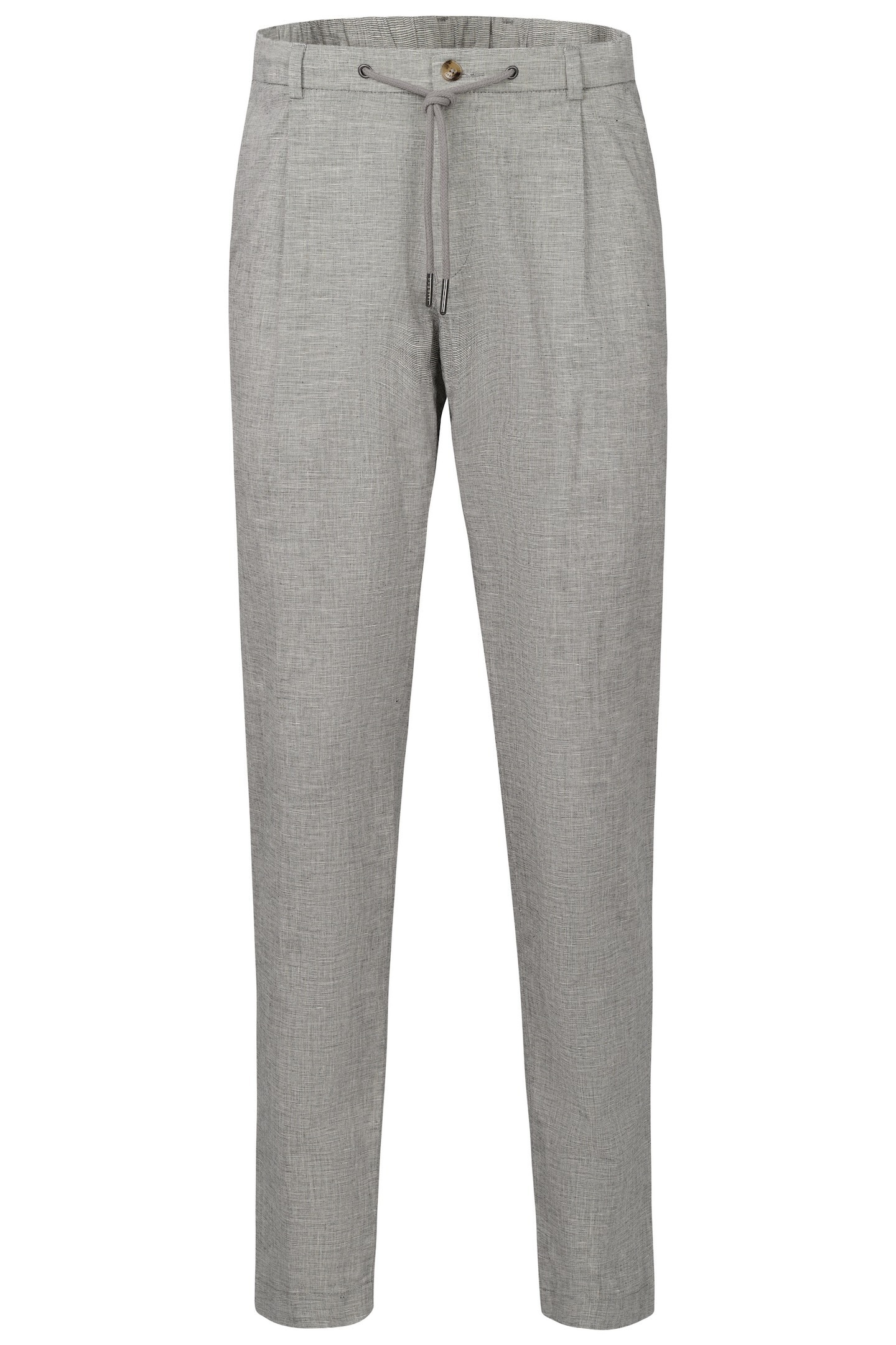 bugatti Bundfaltenhose, mit Baumwoll-Leinen-Mix