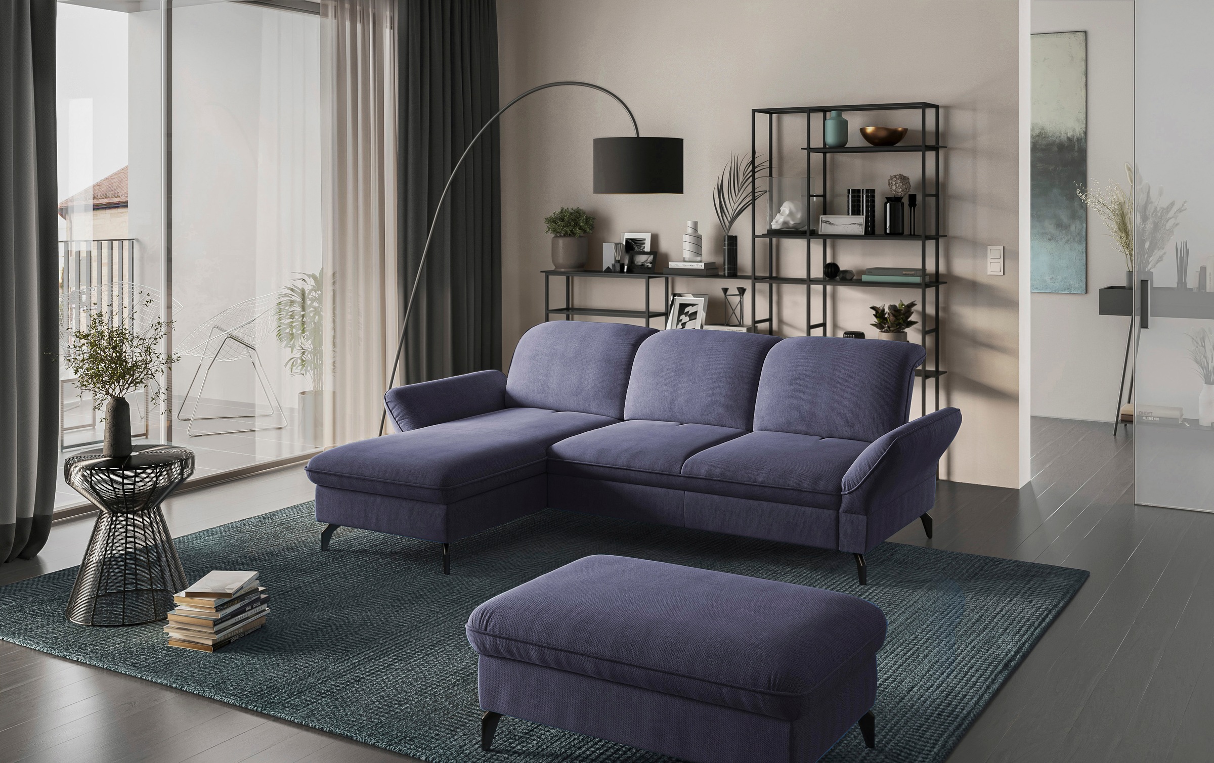 sit&more Ecksofa "Leandro L-Form" Wahlweise mit Bett-, Kopfteil - und Armle günstig online kaufen