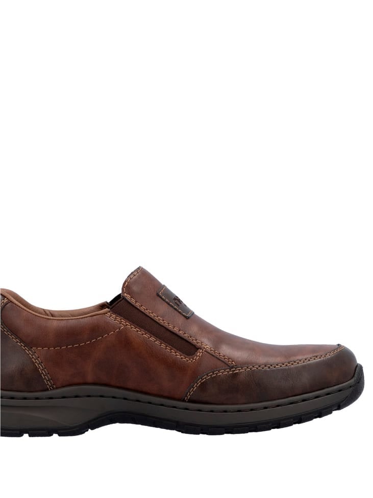 Slipper RIEKER, Herren, Gr. 43, braun, Lederimitat, Schuhe Slipper 3