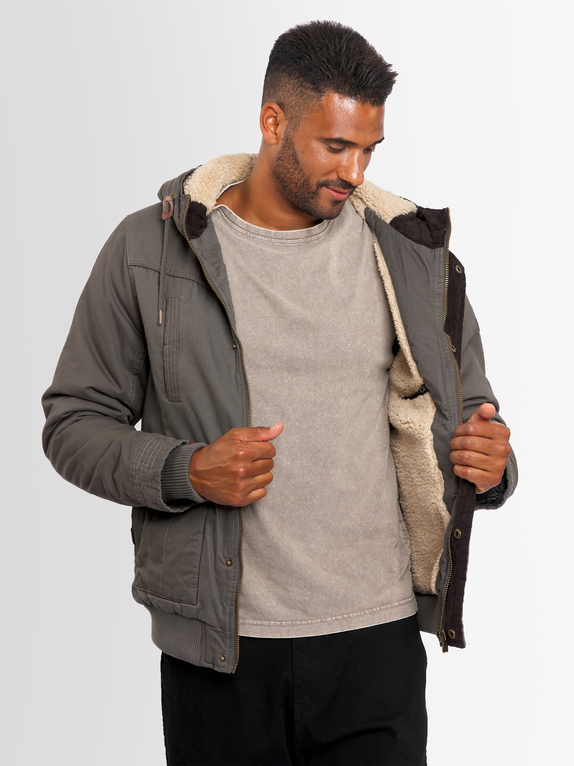 Alessandro Salvarini Winterjacke »ASRigio«, mit warmem Teddyfell