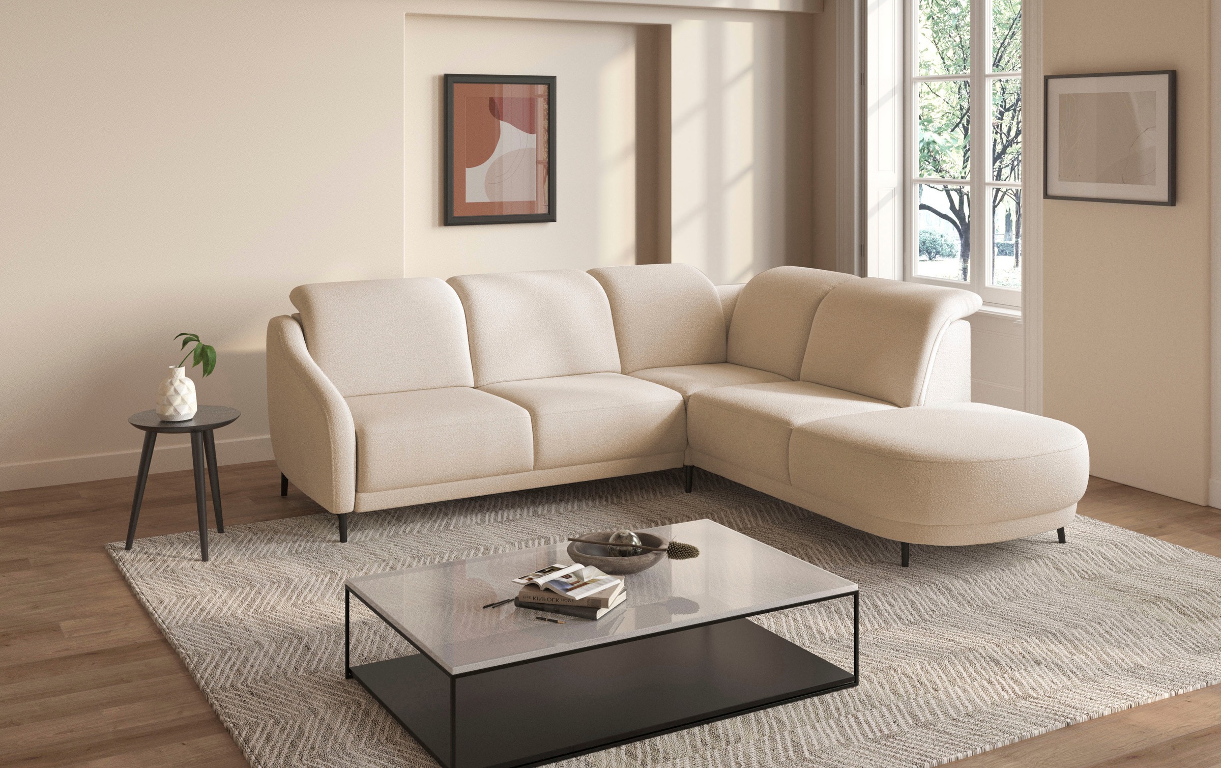 sit&more "Blues L-Form" wahlweise mit Klapptisch und USB günstig online kaufen