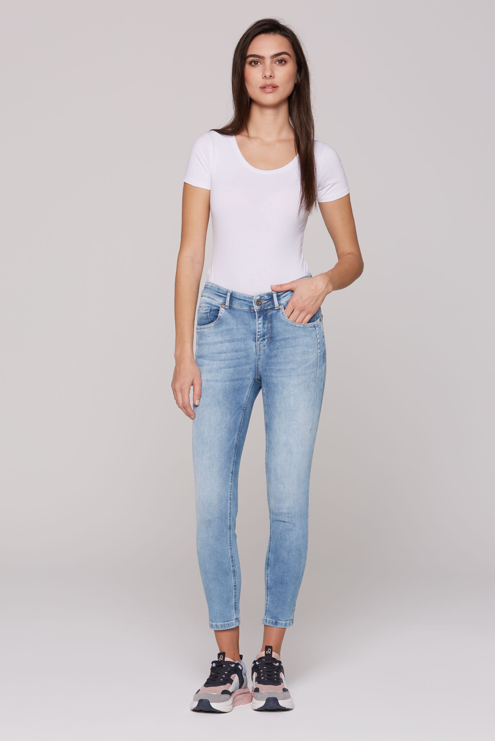 SOCCX Slim-fit-Jeans mit normaler Leibhöhe