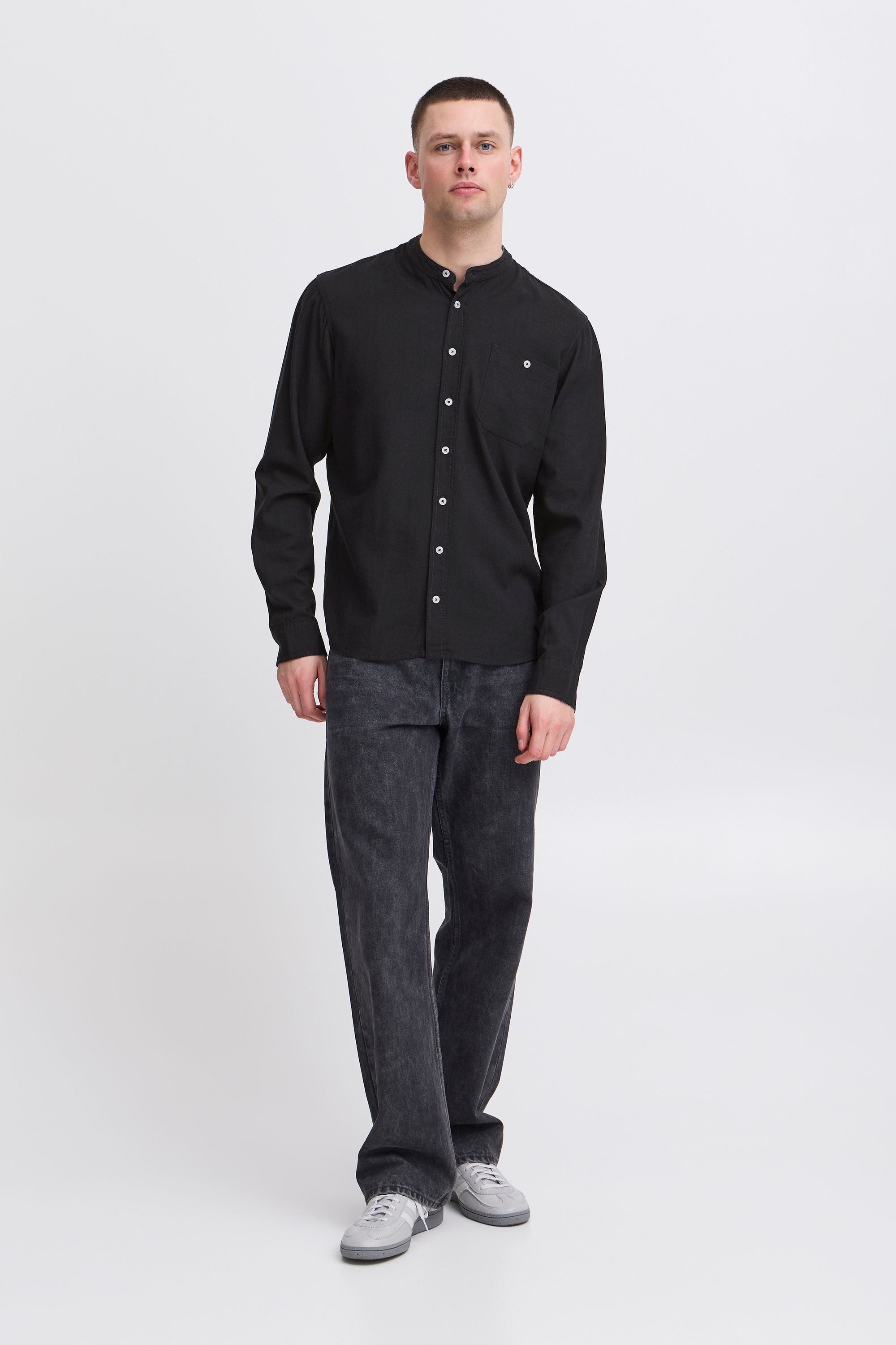 Blend Langarmhemd »Langarmhemd BHBobby Shirt mandarin«