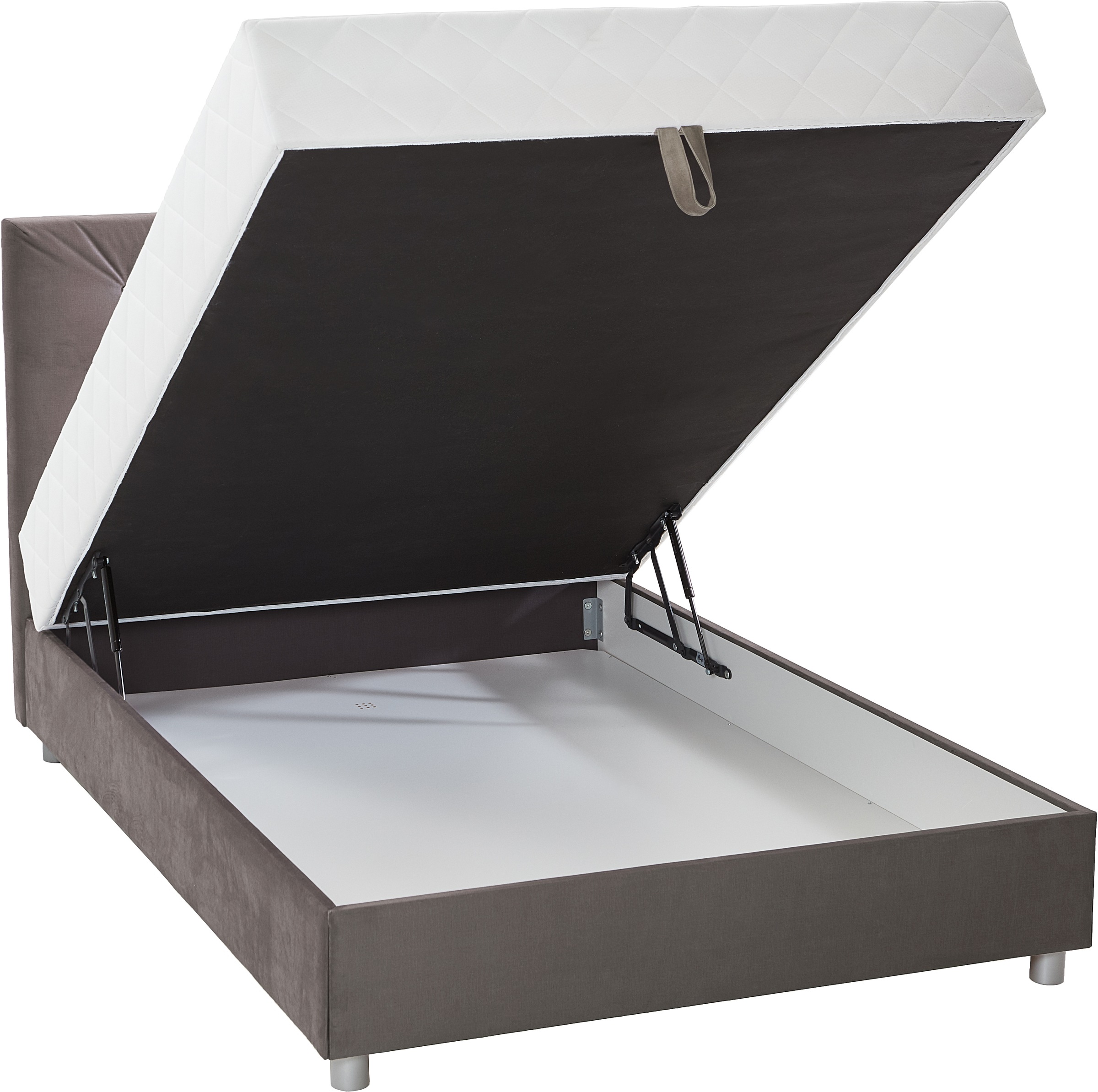 ATLANTIC home collection Boxbett »CELIA im hochwertiger Samtoptik«, mit Taschen-Federkernmatratze, Bettkasten und Strass-Steinen