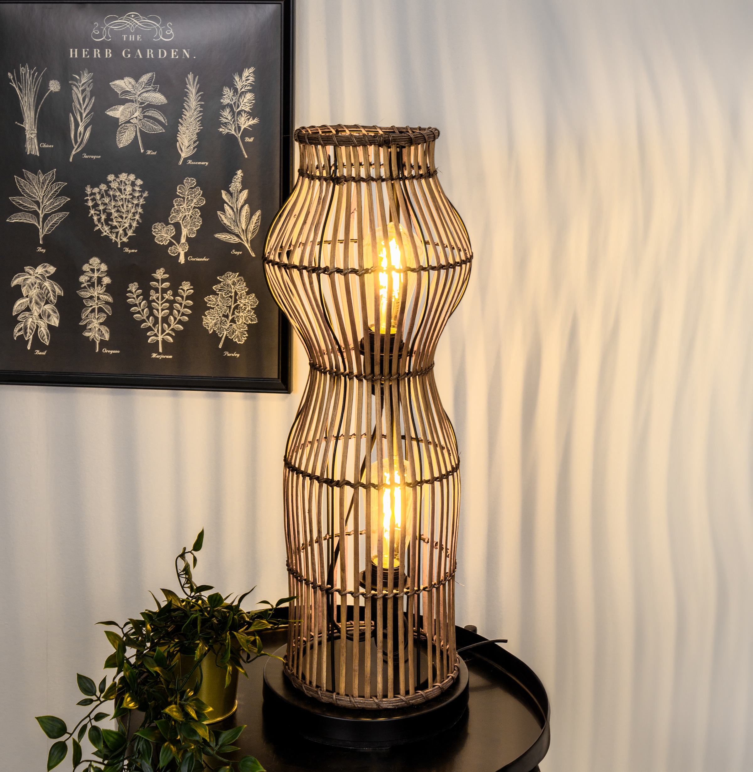 ECO-LIGHT Stehlampe »Bamboo«, 2 flammig, Leuchtmittel E27 | ohne Leuchtmittel
