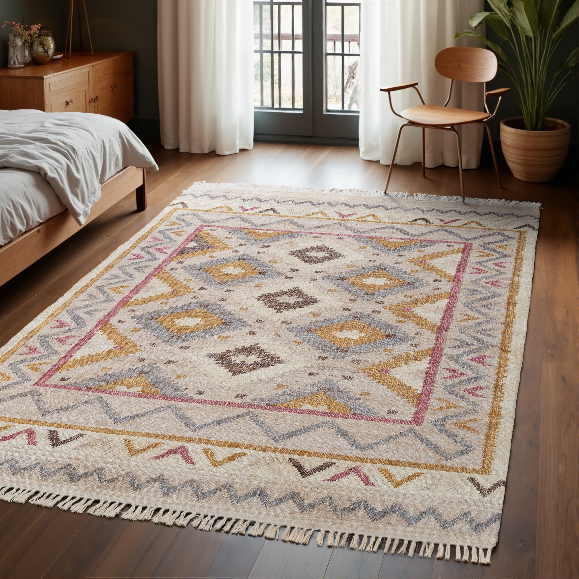 ELLE DECORATION Teppich "Kelim Imani" rechteckig 3 mm Höhe Jute, Baumwolle, günstig online kaufen
