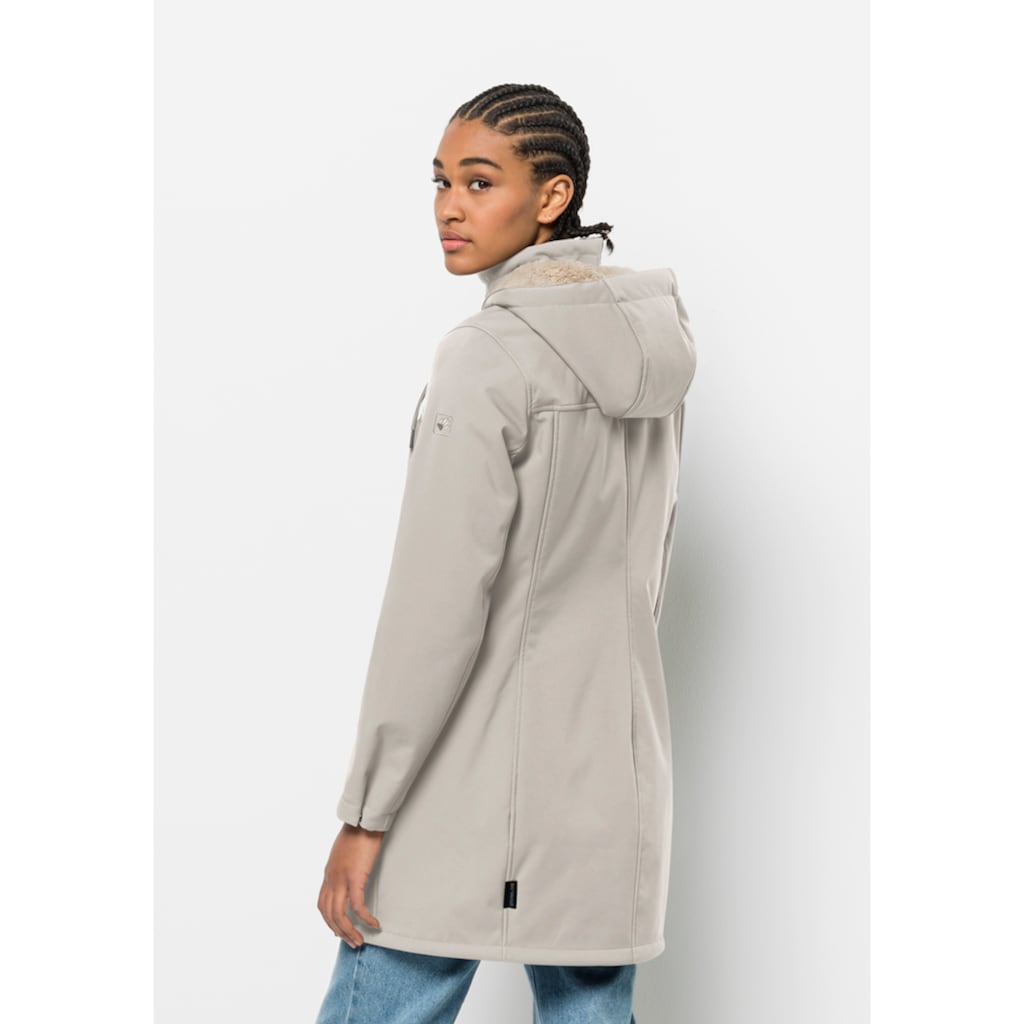 Jack Wolfskin Softshelljacke »WINDY VALLEY COAT W«, mit Kapuze