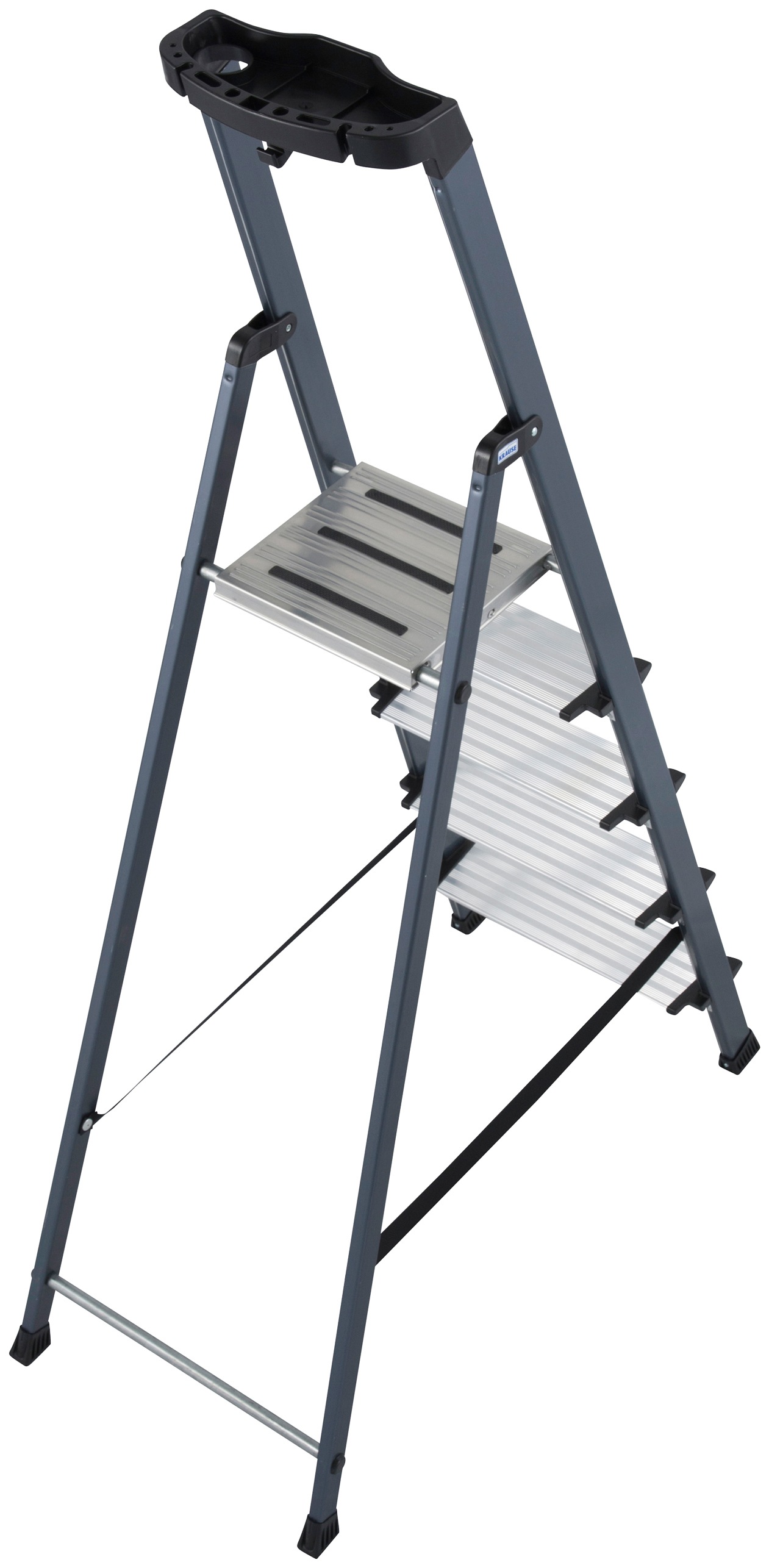 KRAUSE Stehleiter »Securo«, Alu eloxiert, 1x5 Stufen, Arbeitshöhe ca. 305 cm
