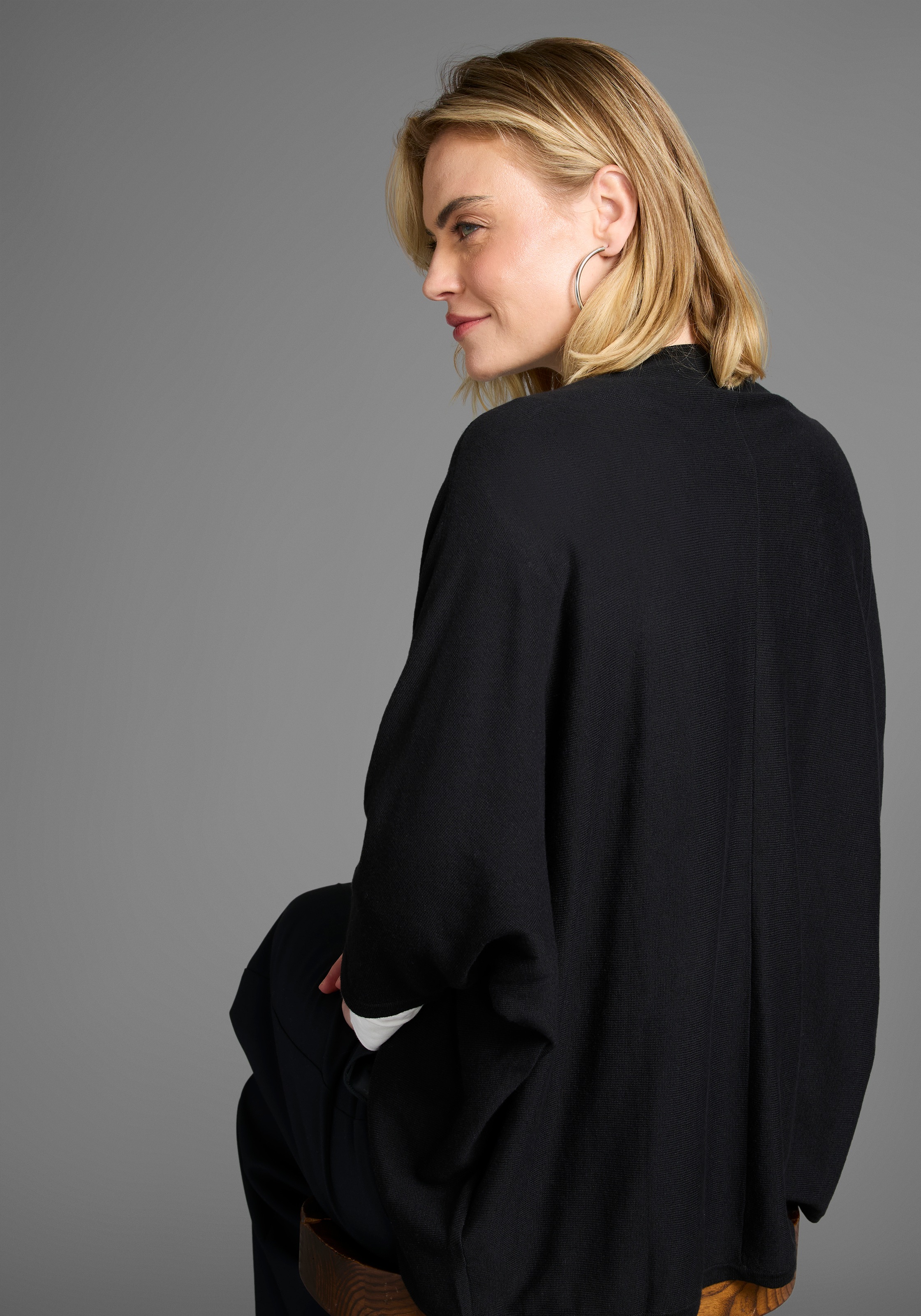 Laura Scott Strickjacke oversized, mit Verschluss und 3/4 Ärmeln günstig online kaufen