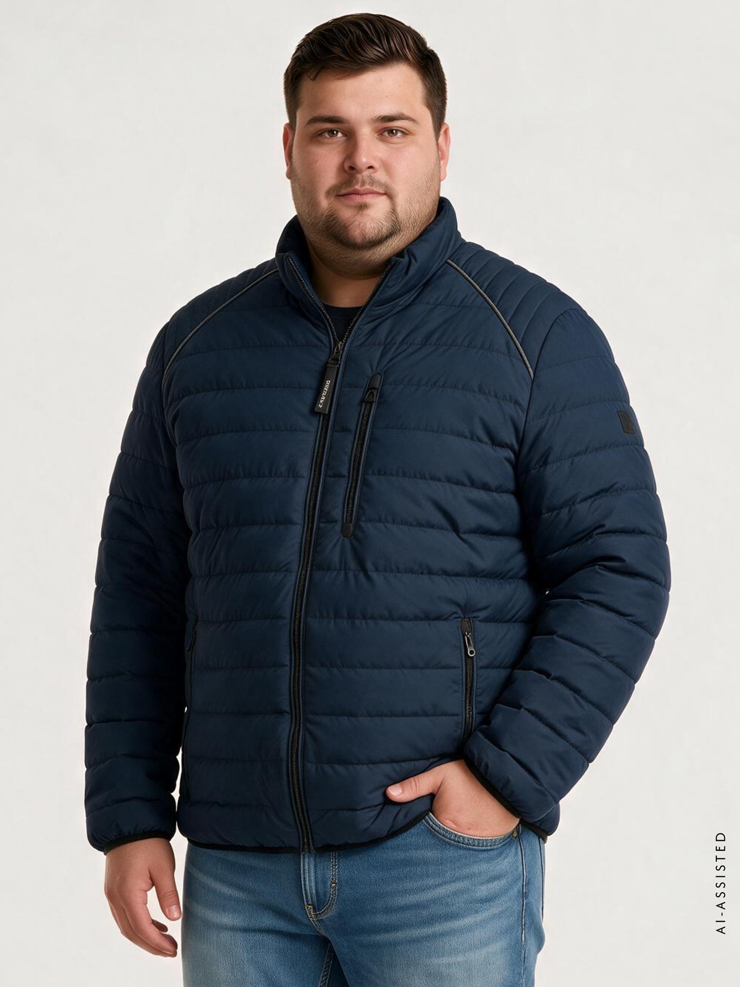 LERROS Steppjacke "Wattierte Steppjacke mit hochschließendem Kragen" ohne Kapuze