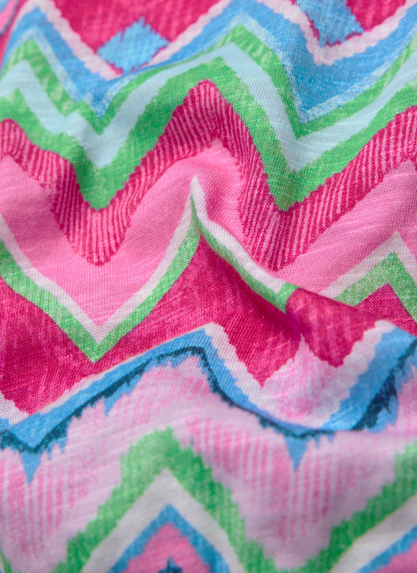 Rabe Print-Shirt "Rabe Tunika mit buntem Zickzack-Muster und Quasten-Detail günstig online kaufen