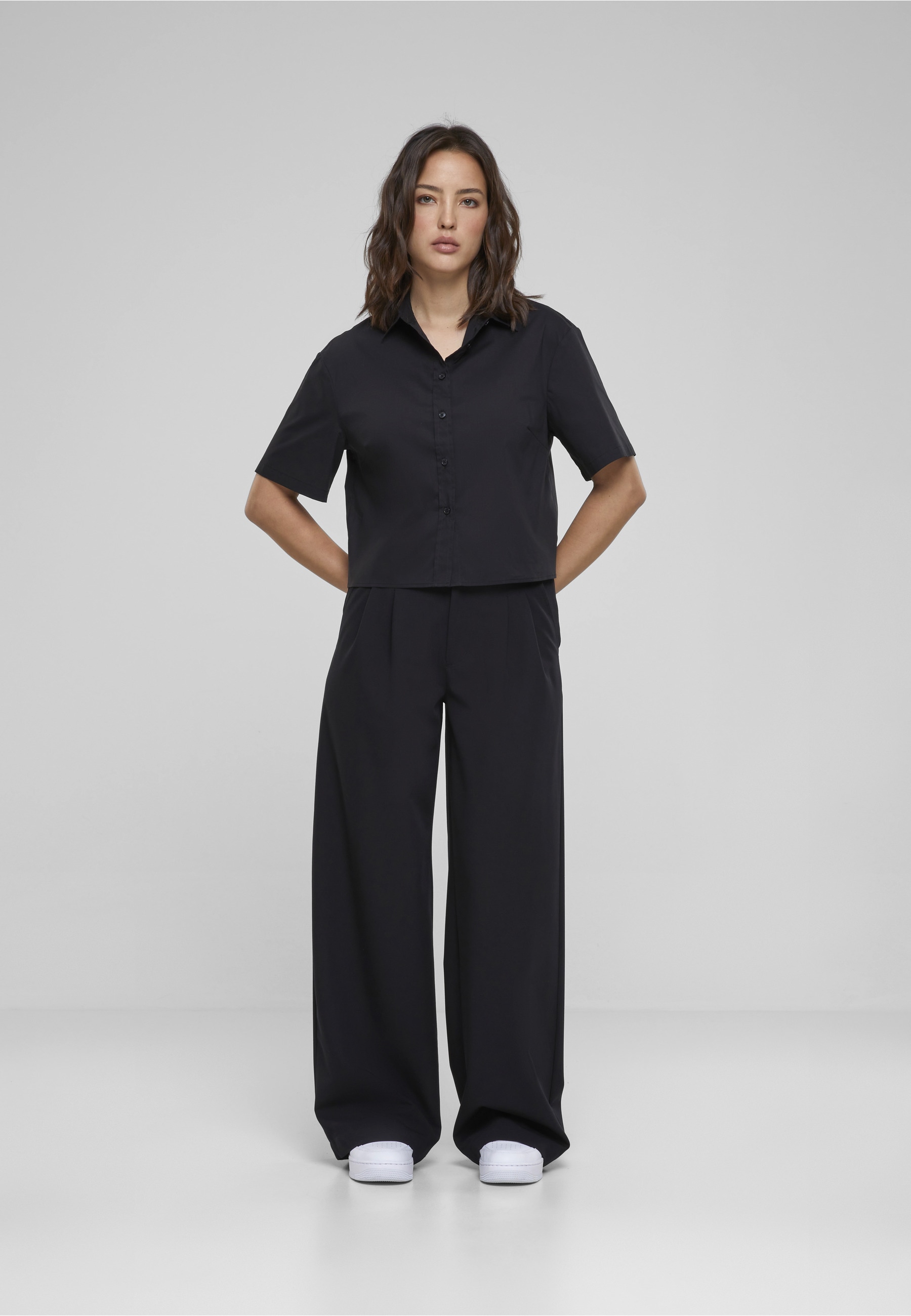 URBAN CLASSICS Kurzarmshirt »Urban Classics Damen Ladies Oversized Shirt« 1