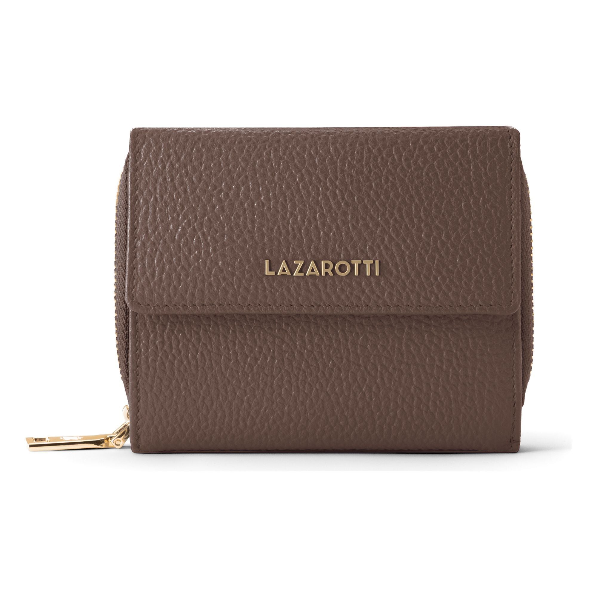 Lazarotti Geldbörse "Bologna Leather Zip-Around Geldbörse Leder 12 cm"
