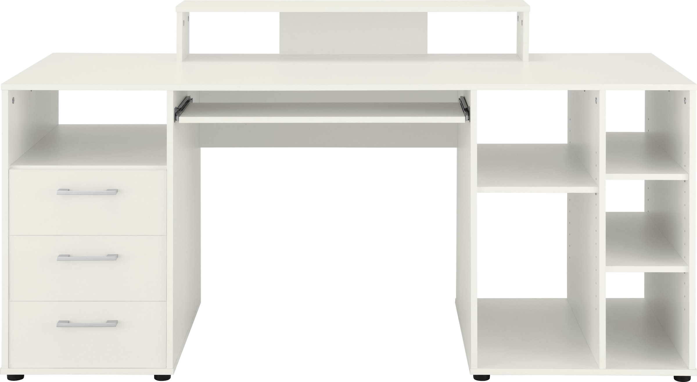 VOGL Möbelfabrik Schreibtisch "Lenny", Tastaturauszug, Aufsatz & Towerfach, günstig online kaufen