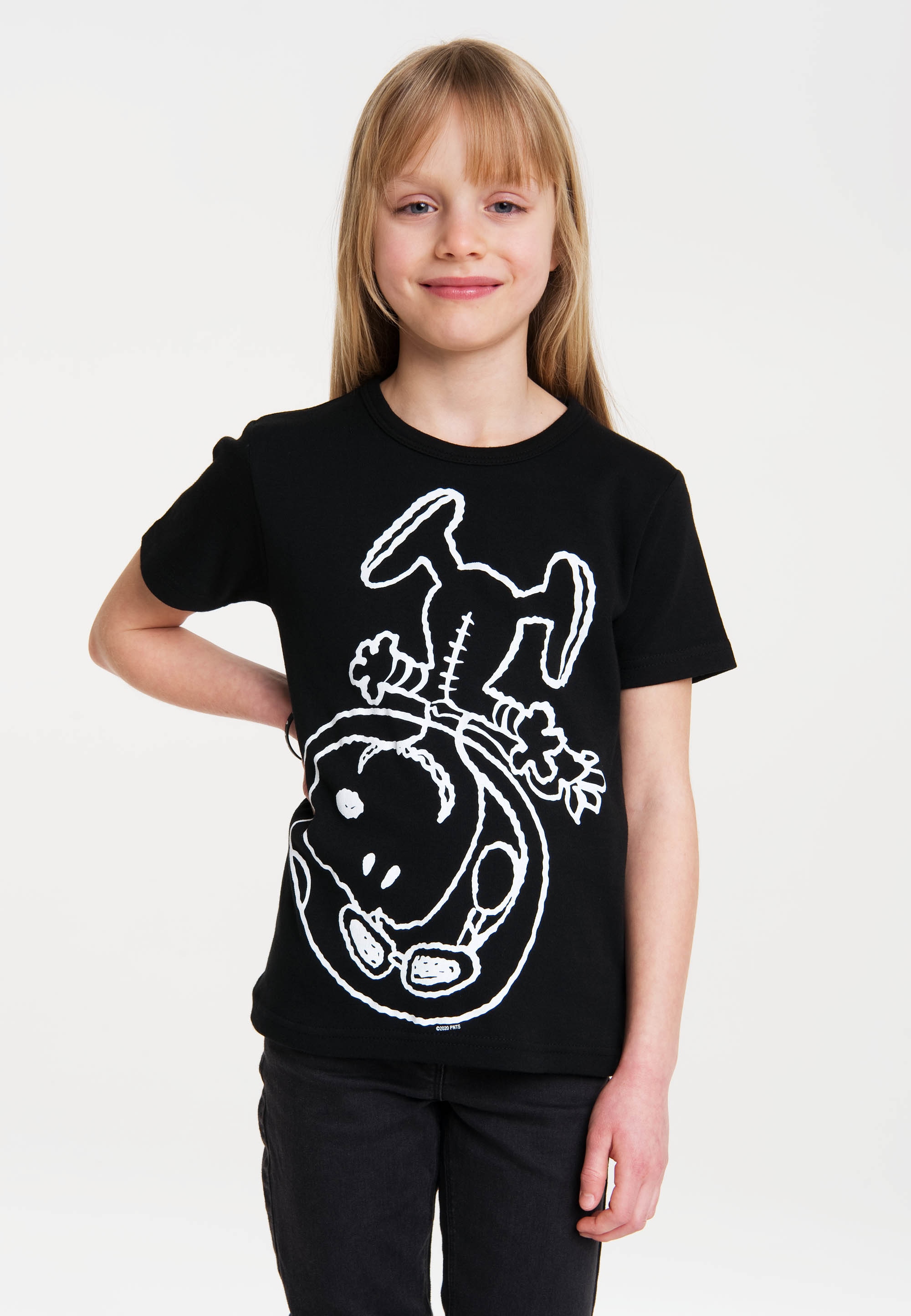 LOGOSHIRT T-Shirt "Snoopy-Astronaut" mit lizenziertem Originaldesign