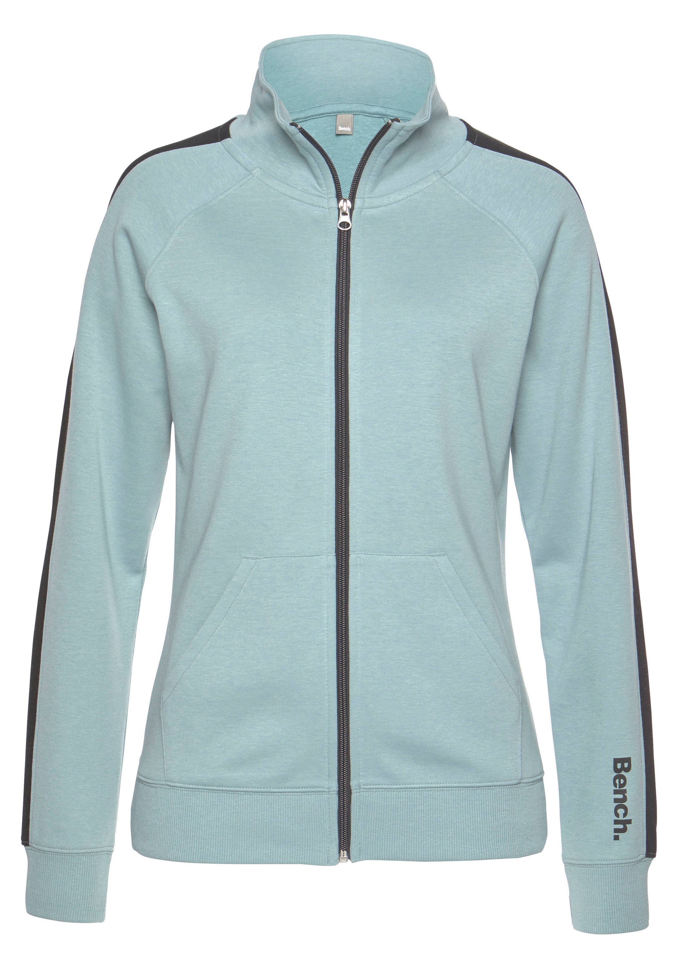 Bench. Loungewear Sweatjacke mit Seitenstreifen und Stehkragen, Loungewear günstig online kaufen