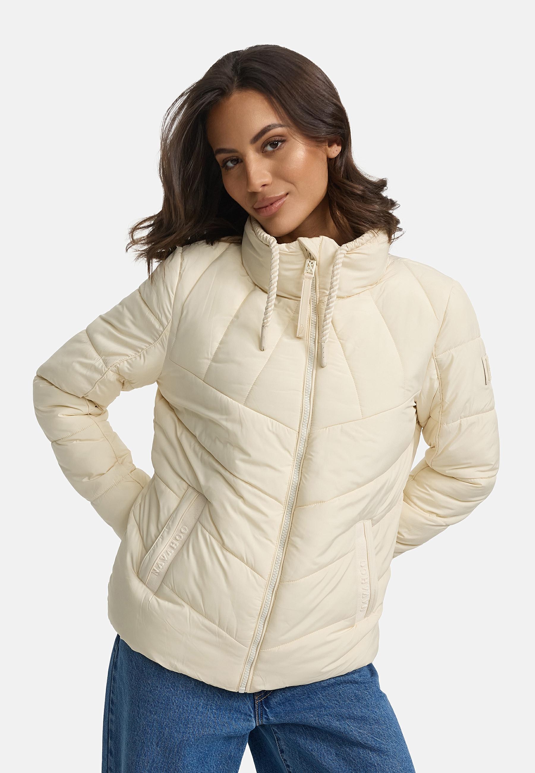 Navahoo Steppjacke »Liebesfee 14« ohne Kapuze gesteppte Damen Übergangsjacke mit wattiertem Stehkragen