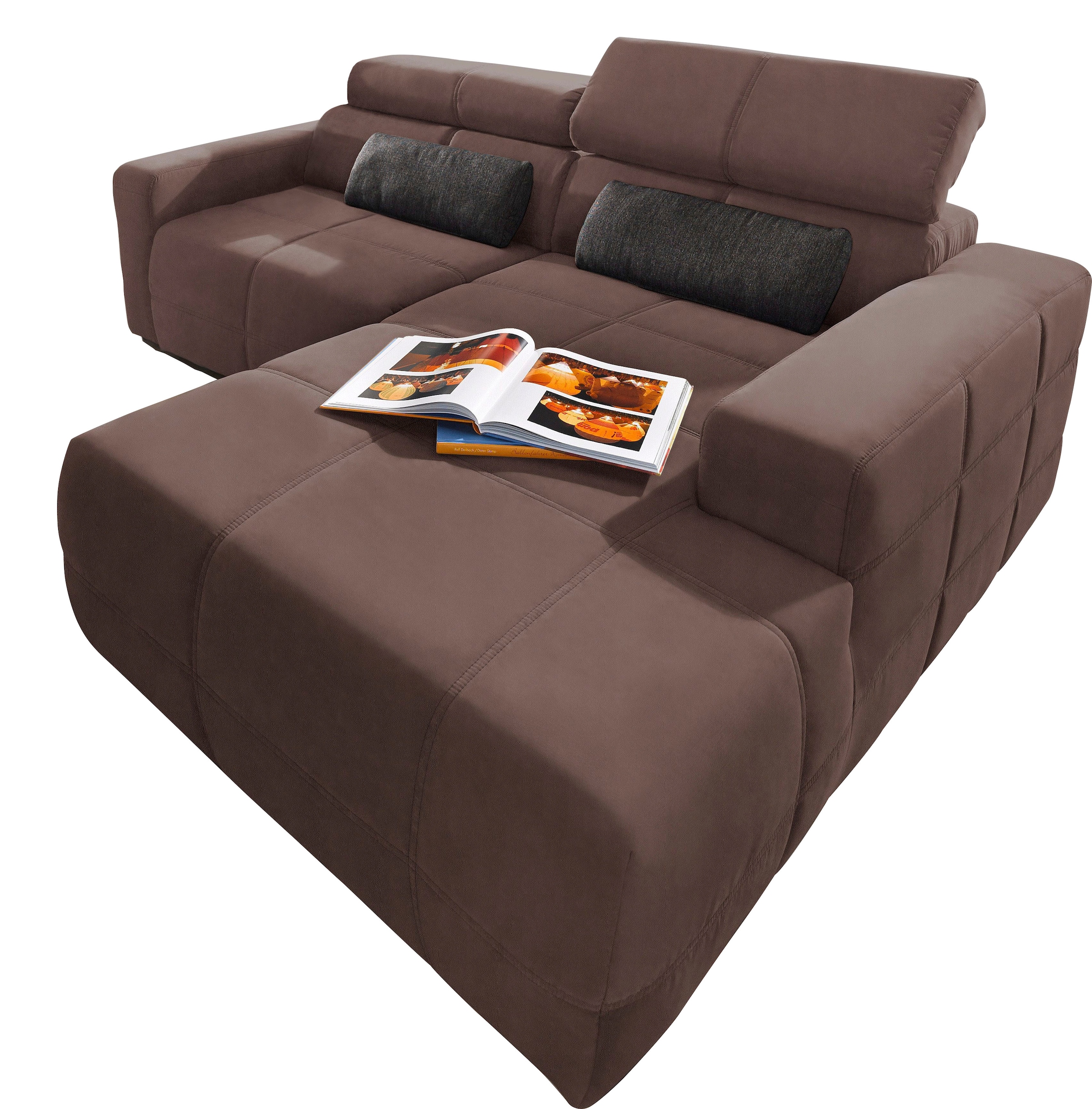 DOMO collection Ecksofa "Brandon, inkl. Kopfteilverstellung, B/T/H: 214/100 günstig online kaufen
