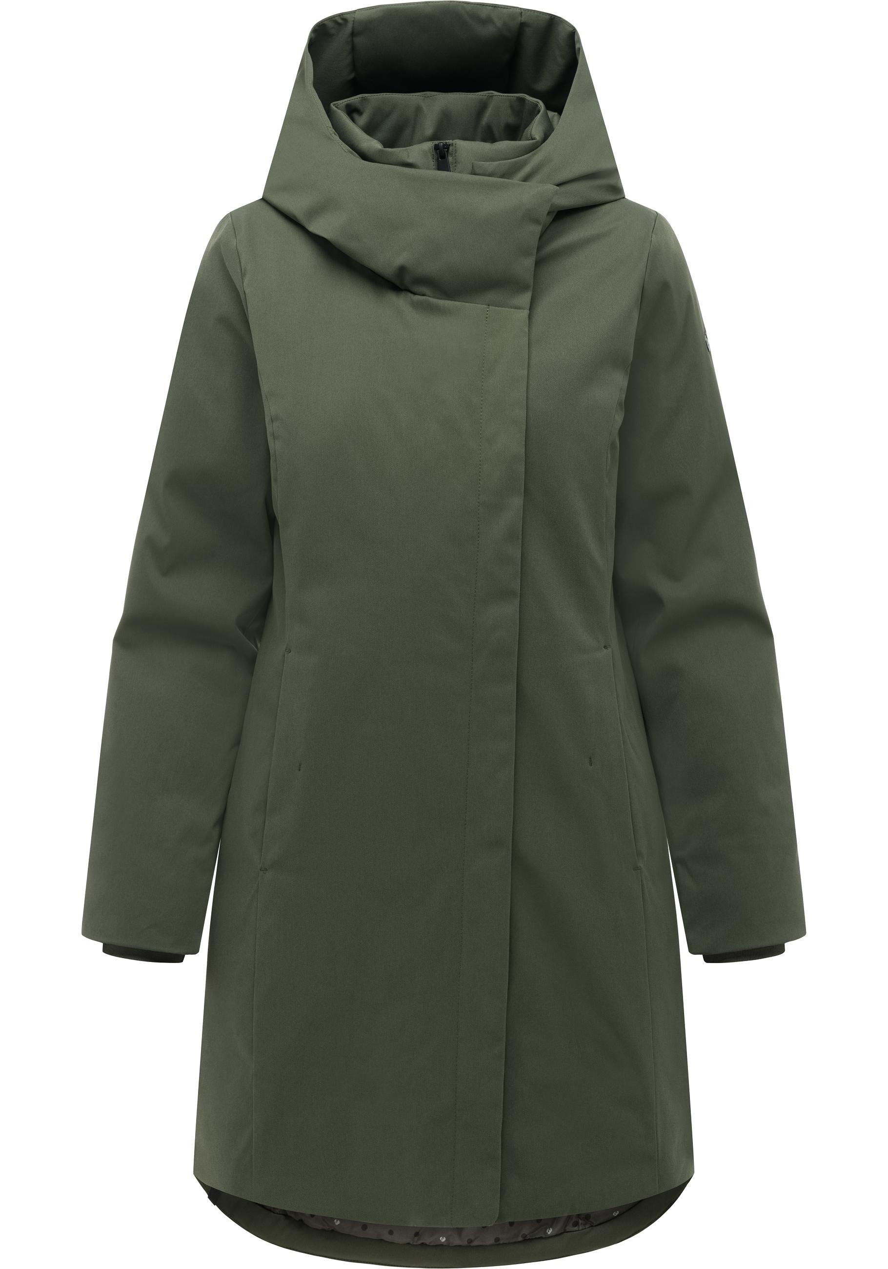 Ragwear Kurzmantel "Pavleen Y" Griffiger Damen Mantel mit hohem Kragen
