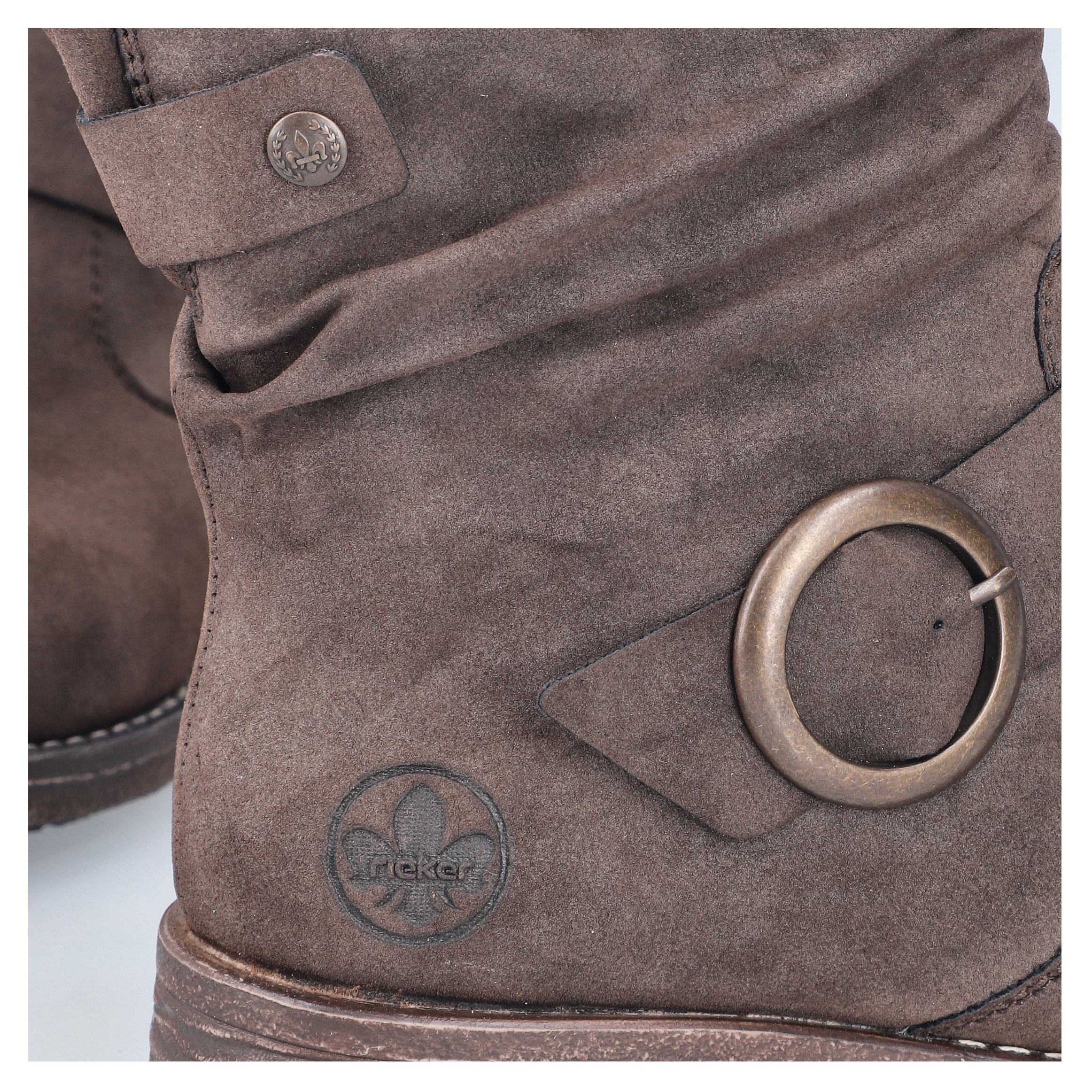 Rieker Stiefelette, Boots, Blockabsatz, slouchy Schaft und Innenreißverschluss