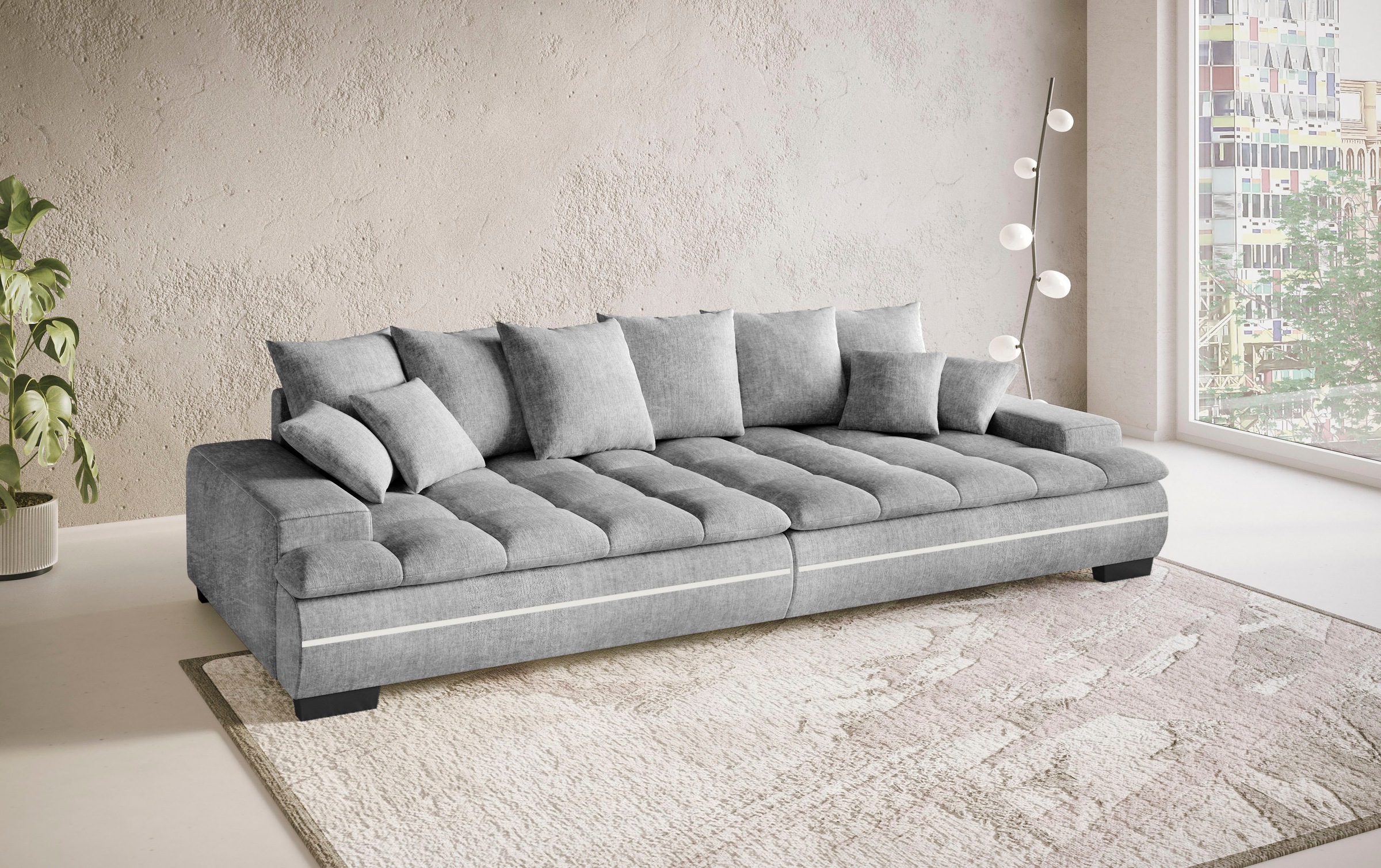 Mr. Couch Big-Sofa »Haiti II«, RGB-LED Beleuchtung, Kaltschaumpolsterung, bis 140 kg belastbar