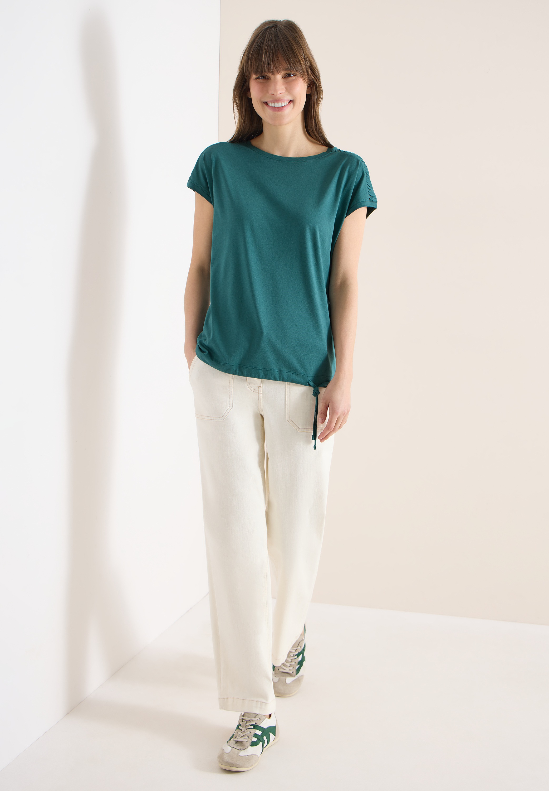 Thumbnail - Cecil Rundhalsshirt mit Raffung