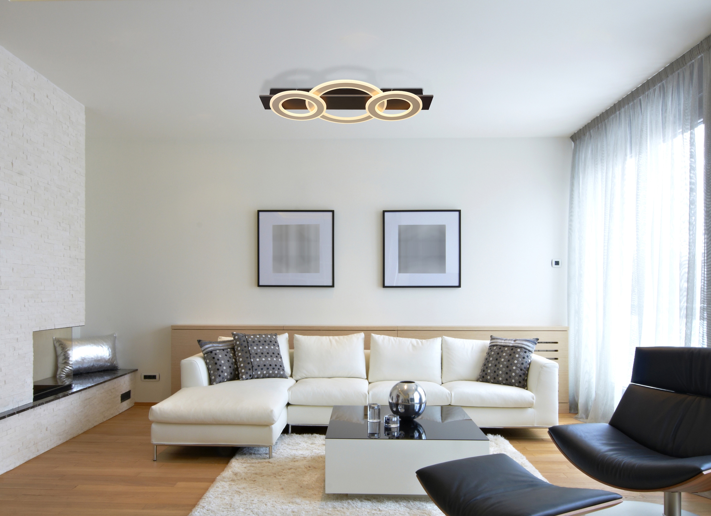 GLOBO LIGHTING Deckenleuchte »JAYDEN« LED-Modul 1 Stk. Warmweiß Deckenlampe Wohnzimmer-Leuchte Schlafzimmer-Leuchte Flur Küche