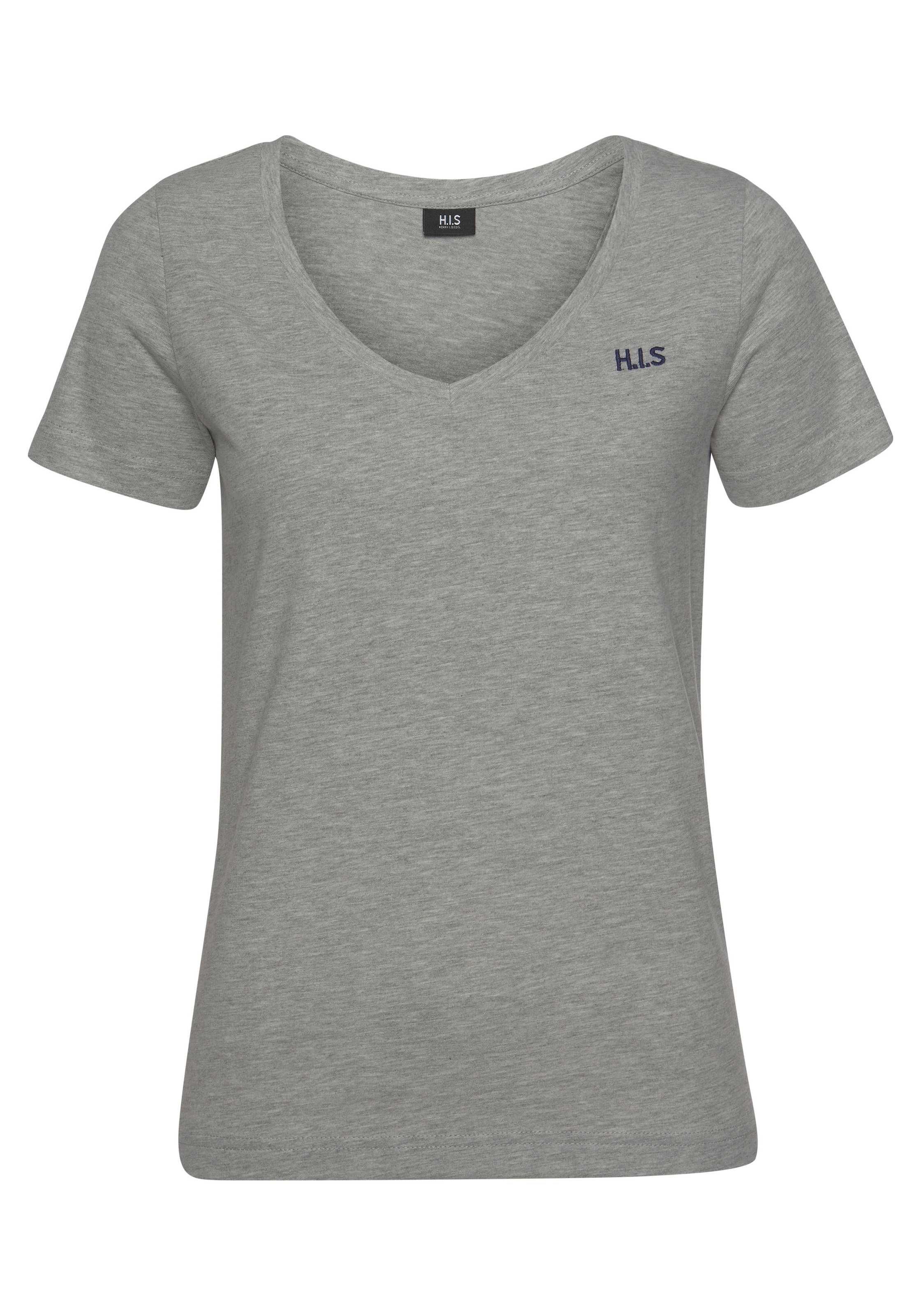 H.I.S T-Shirt »Essential-Basics«, (Spar-Set, 3er-Pack), hüftlange Passform, figurumspielender Schnitt, aus 100% Baumwolle
