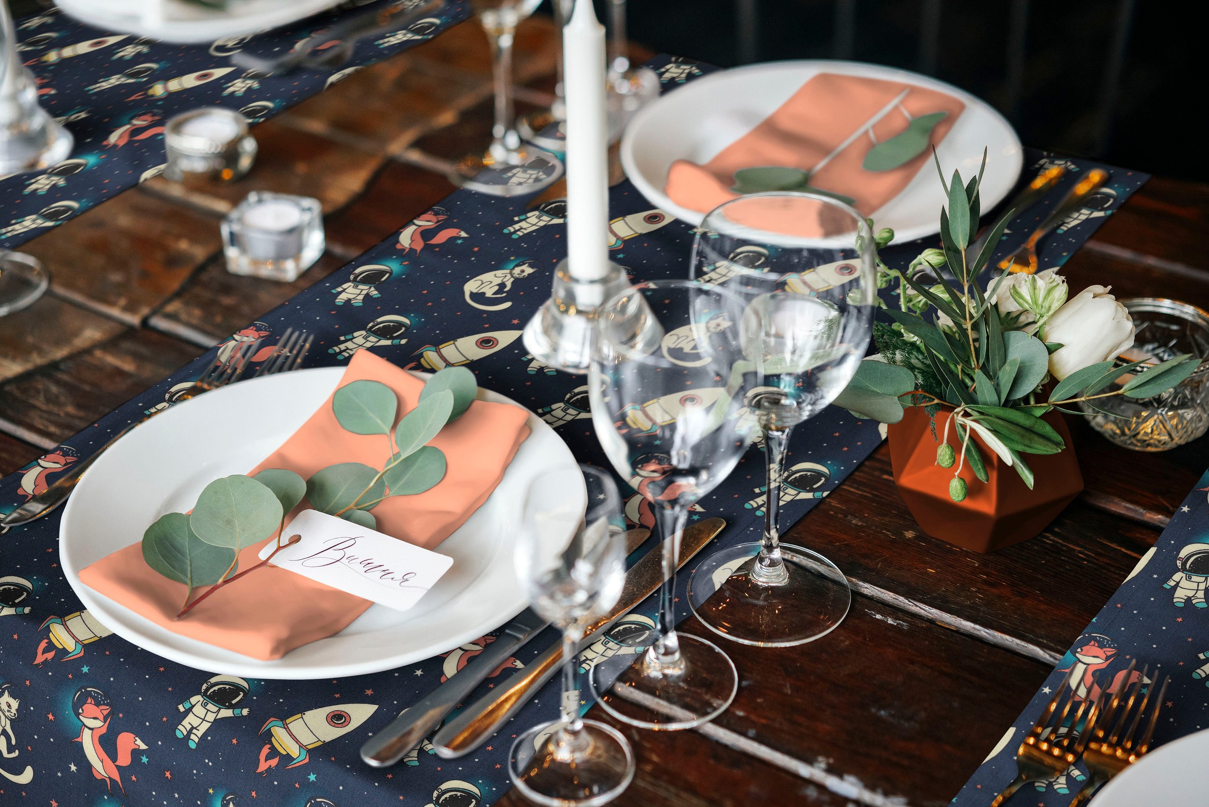 Adam Tischläufer "Space" GOTS organic,zertifiziert durch CERES 0242für Kind günstig online kaufen