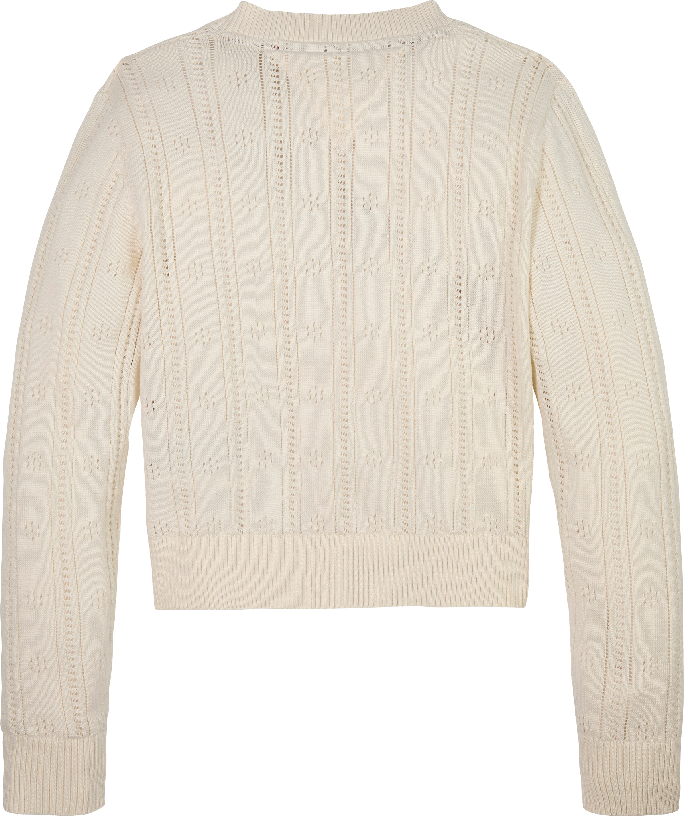 Tommy Hilfiger Strickjacke »POINTELLE CARDIGAN LS«, für Kinder bis 16 Jahre, mit süßem Muster