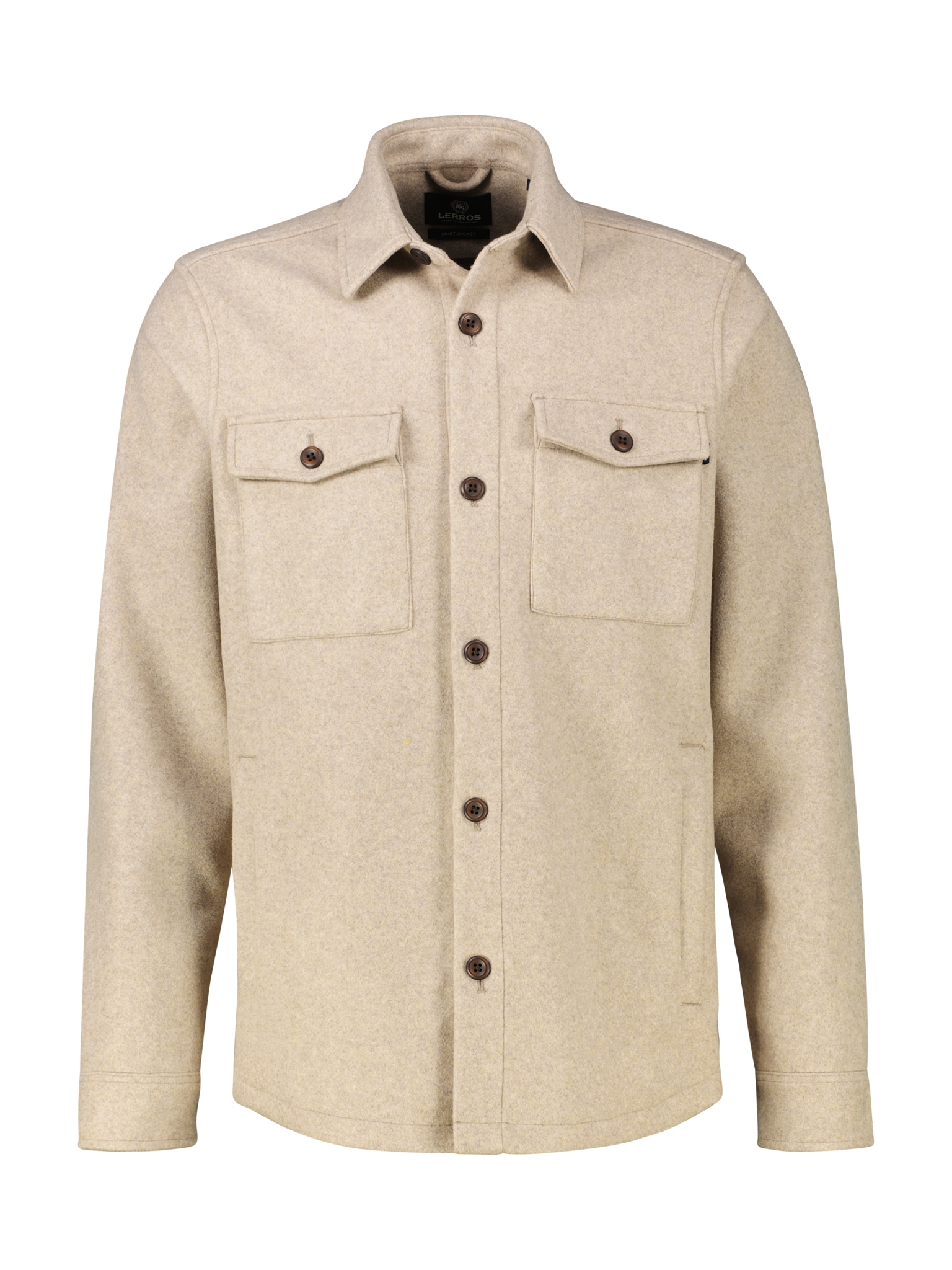 LERROS Fleecehemd, Fleecejacke, langarm mit Knopfleiste
