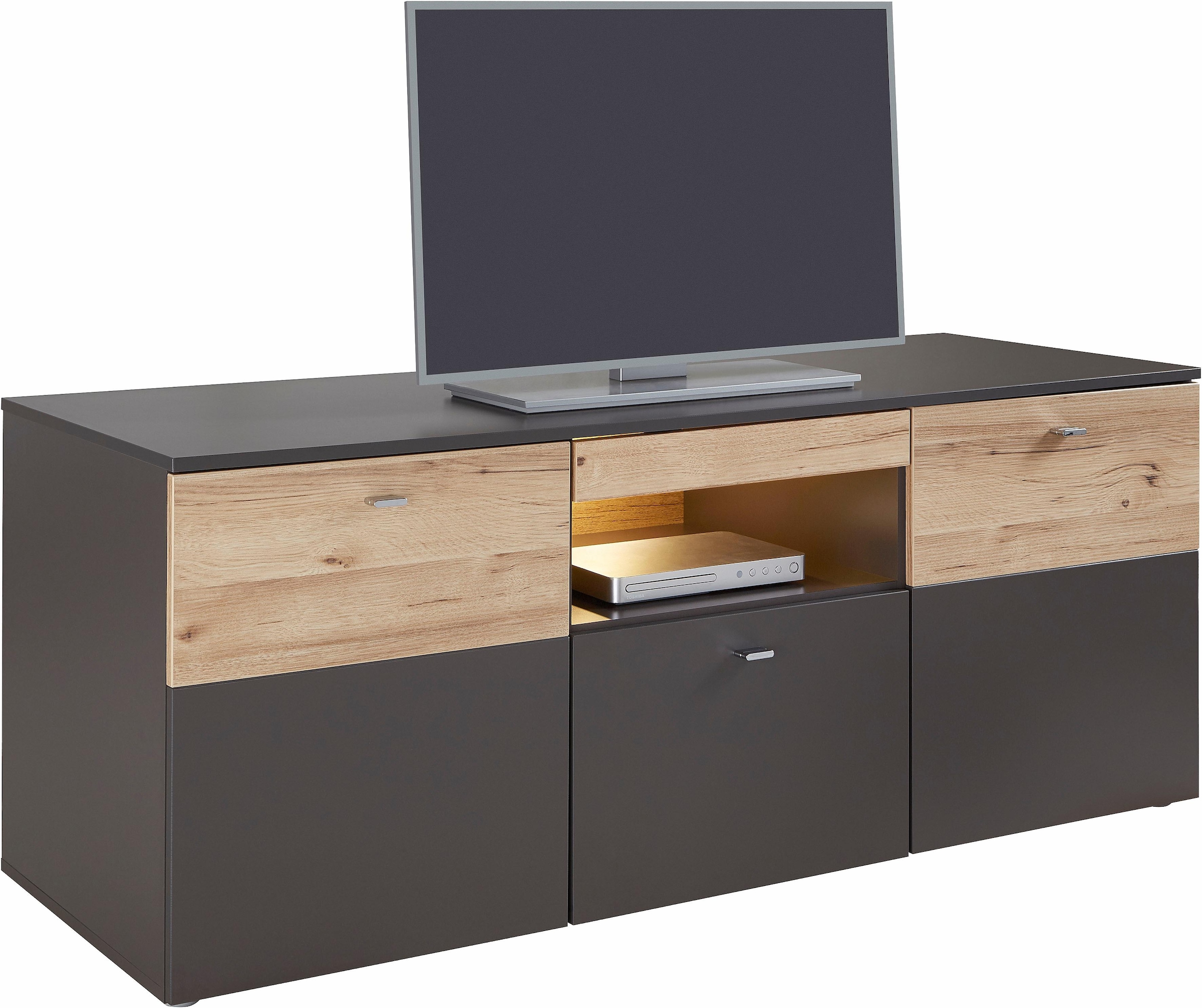 FORTE "Como" TV-Board, LED Beleuchtung, Soft Close, Stauraum, 149,8/59,3/52 günstig online kaufen