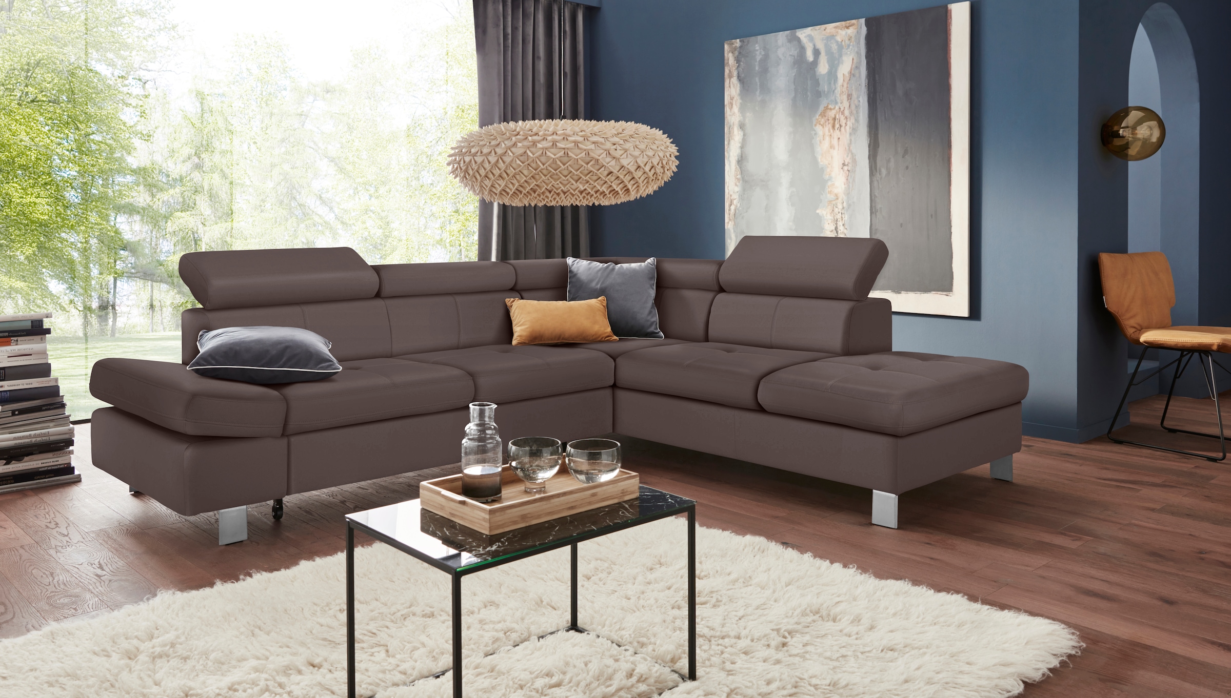 exxpo - sofa fashion Ecksofa "Fiji, L-Form", mit Kopf- bzw. Rückenverstellu günstig online kaufen