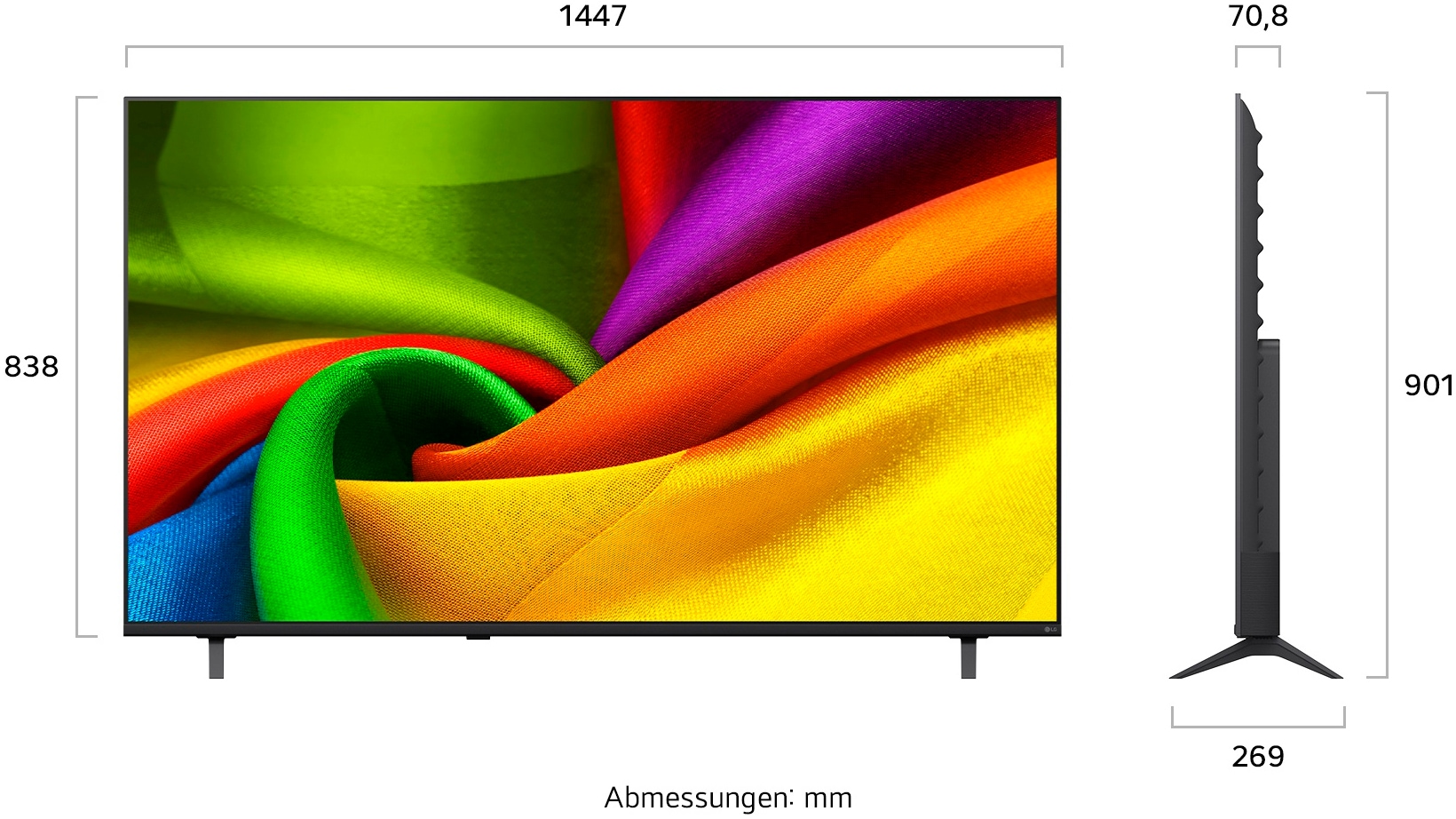 LG LED-Fernseher »65NU850B6LA« 164 cm/65 ″ Smart-TV