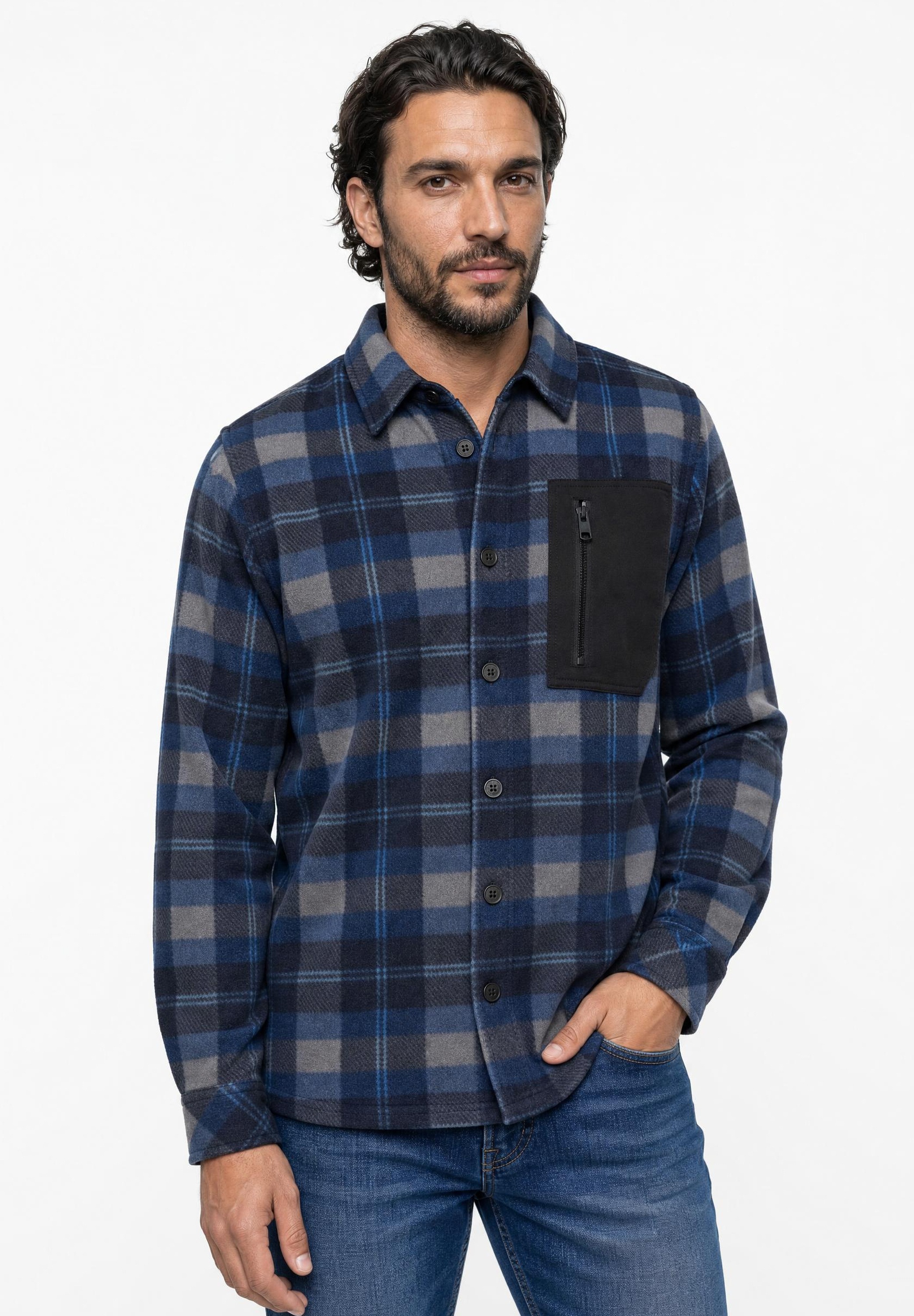 STREET ONE MEN Outdoorjacke ohne Kapuze mit Fleece innen