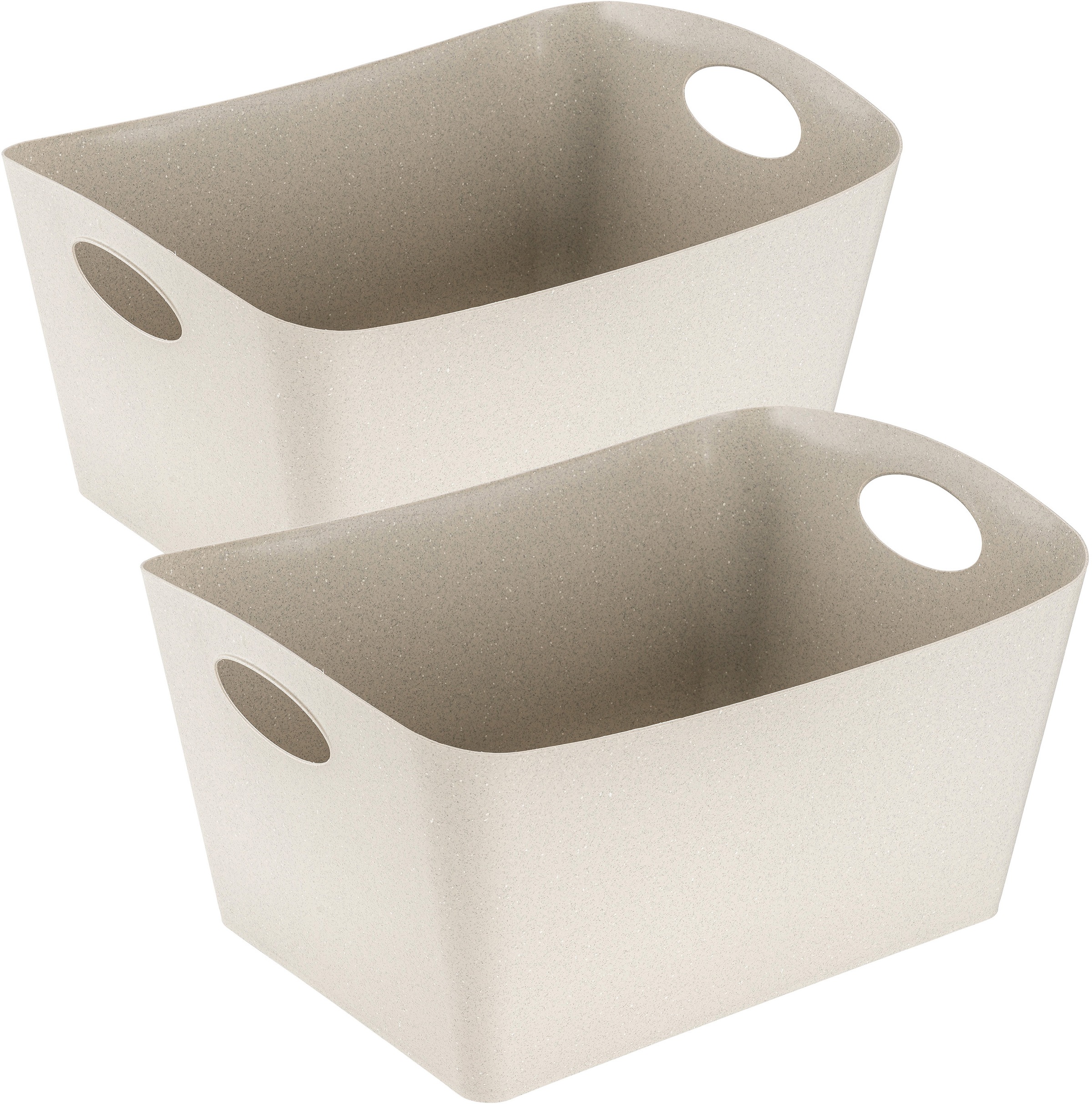 KOZIOL Organizer "BOXXX L", (Set, 2 St.), Aufbewahrungsbox, Made in Germany, 100% recyceltes Material, 15 Liter