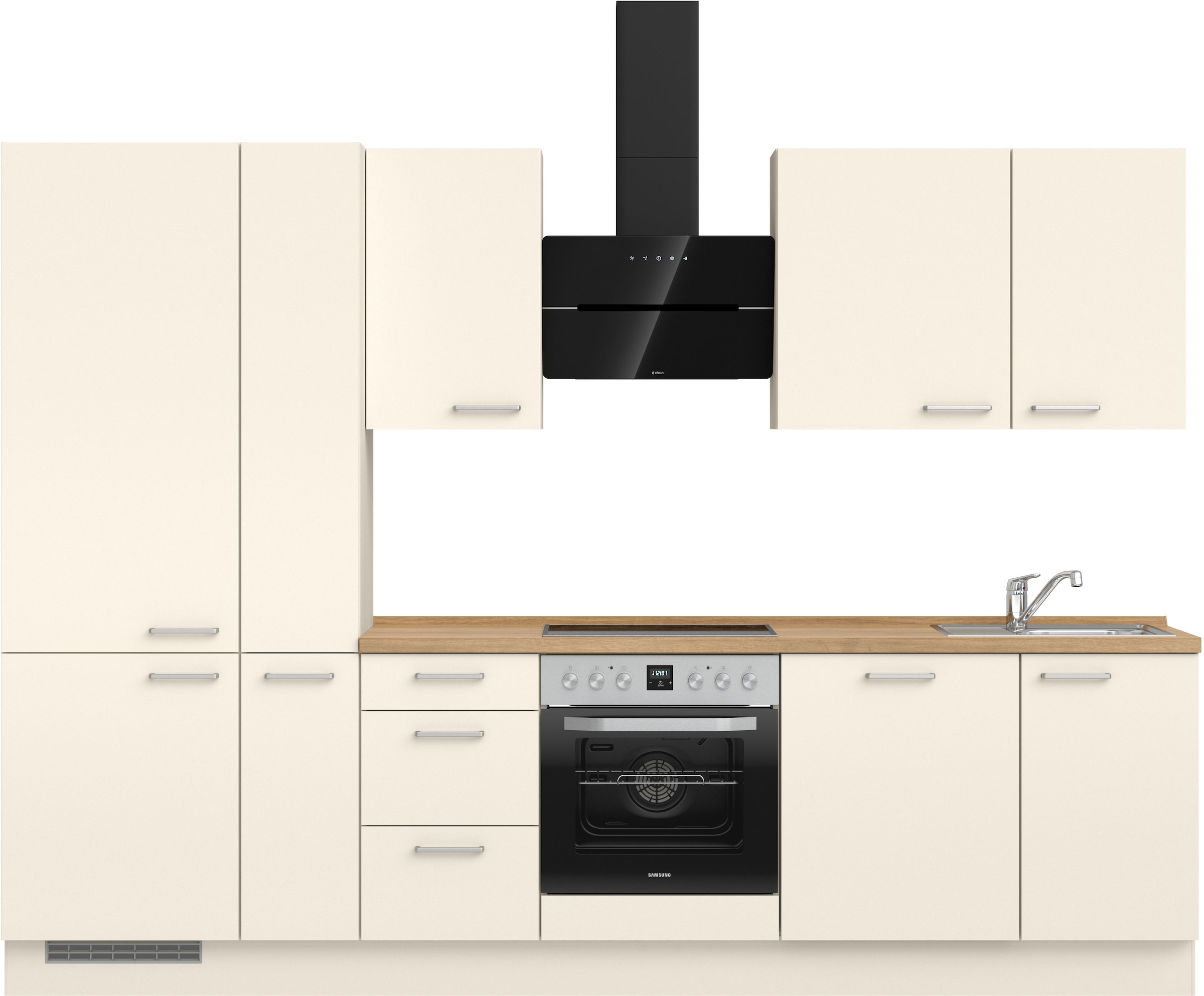 nobilia Küchenzeile ""Touch II", NEU: individuell anpassbar mit gratis Profi-Beratung" vormontiert, Breite 300 cm, Ausrichtung wählbar, wahlw. mit E-Geräten