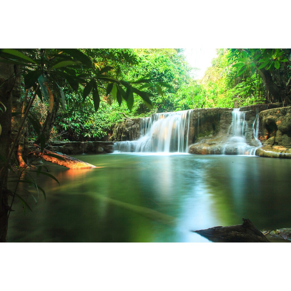 Papermoon Fototapete »Kleiner Regenwald Wasserfall«