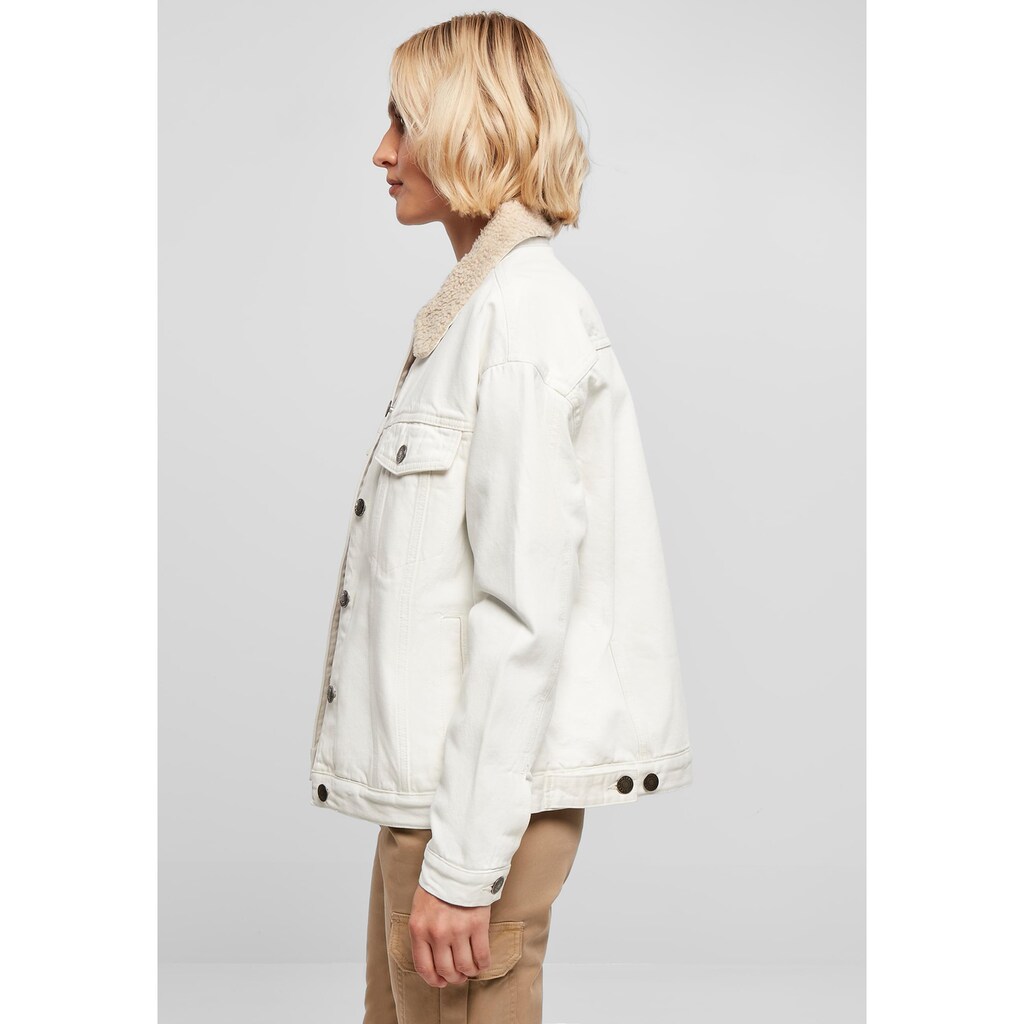 URBAN CLASSICS Jeansjacke »Urban Classics Damen Ladies Oversized Sherpa Denim Jacket«, (1 St.), ohne Kapuze