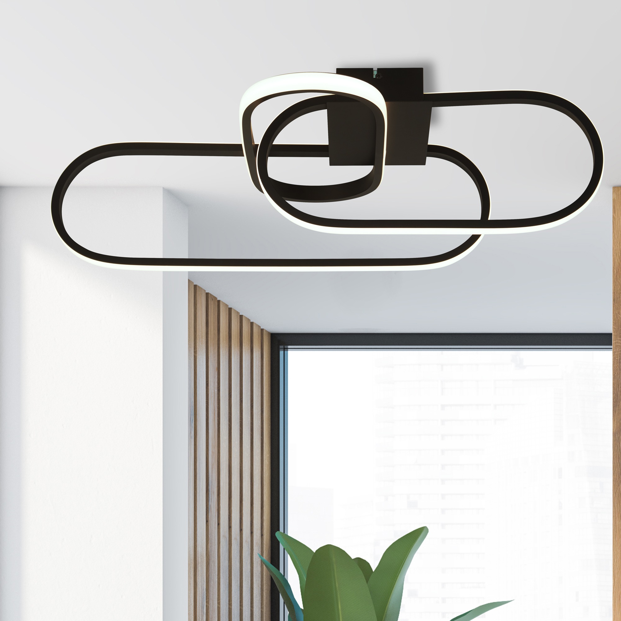 Searchlight LED Deckenleuchte »Deckenleuchte Clip, 1-flammig«, 1 flammig, Leuchtmittel LED-Modul | LED fest integriert, Minimalistisches Ambiente