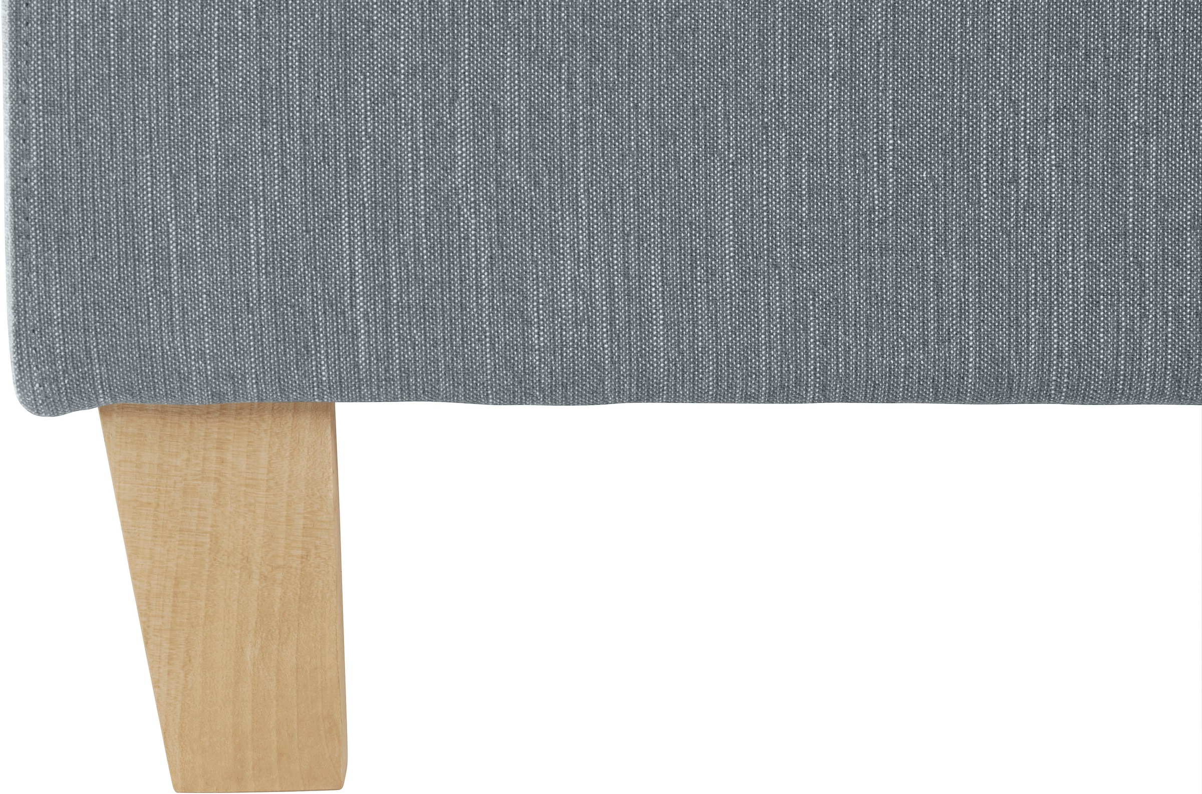 OTTO products Polsterbett »Heddi«, in 5 Breiten: von 90cm-200cm, Biese am Kopfteil, Strukturstoff