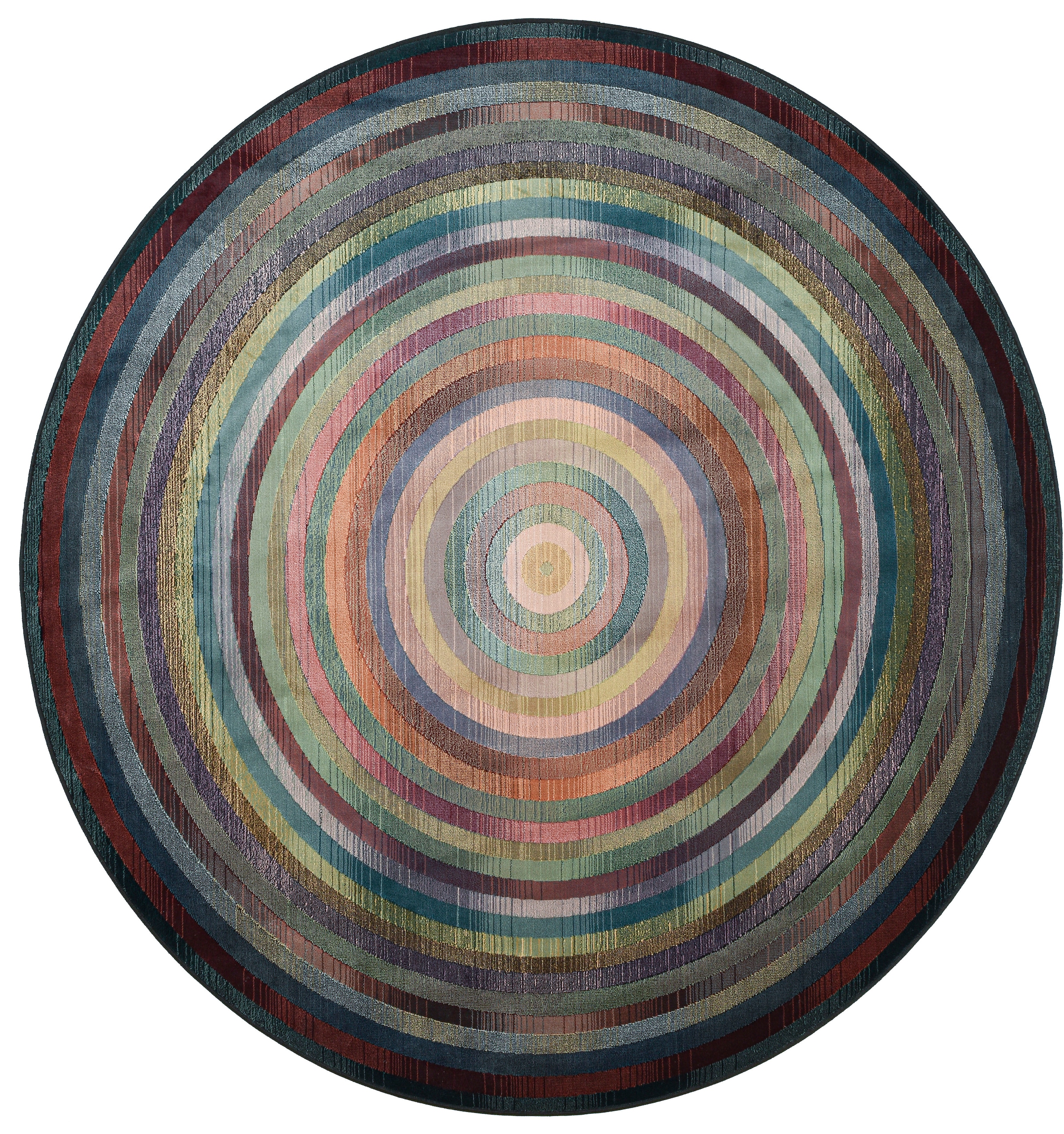 THEKO Teppich "Gabiro 001" rund 10 mm Höhe gewebt, ideal im Wohnzimmer & Sc günstig online kaufen