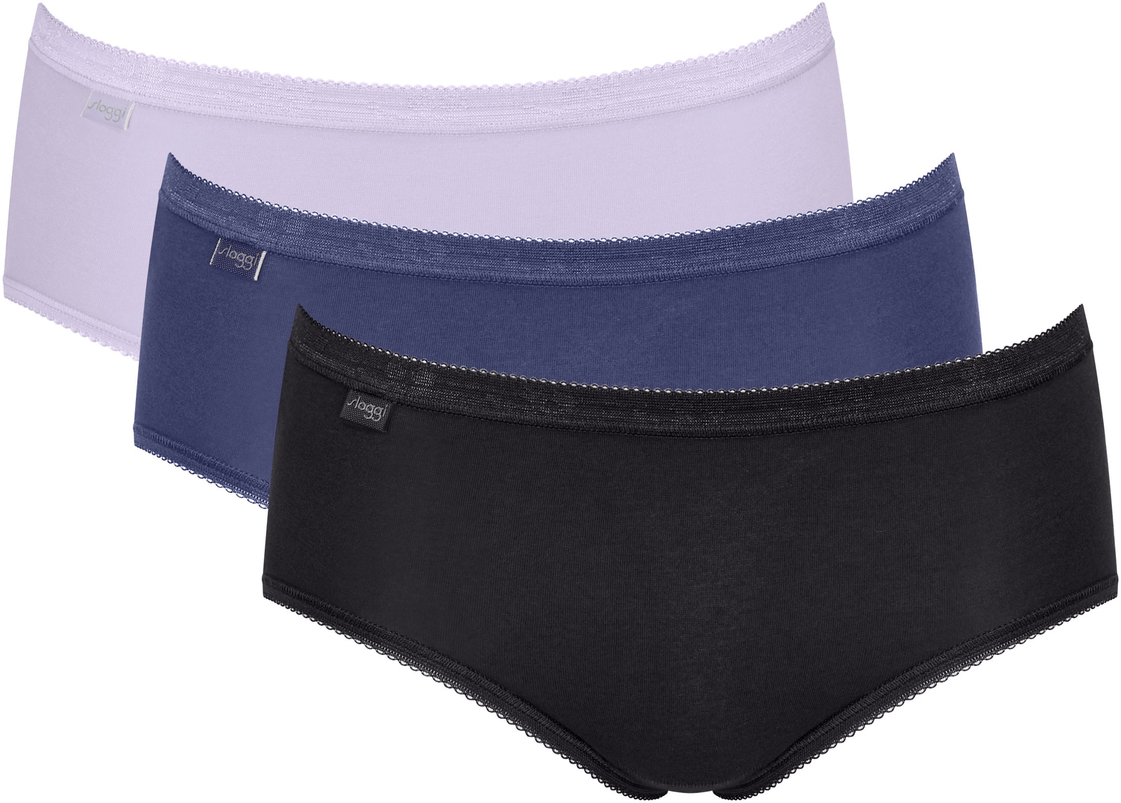 sloggi Midislip "Basic+", (3er Pack), Baumwollmix, klassischer Stil, mittel günstig online kaufen