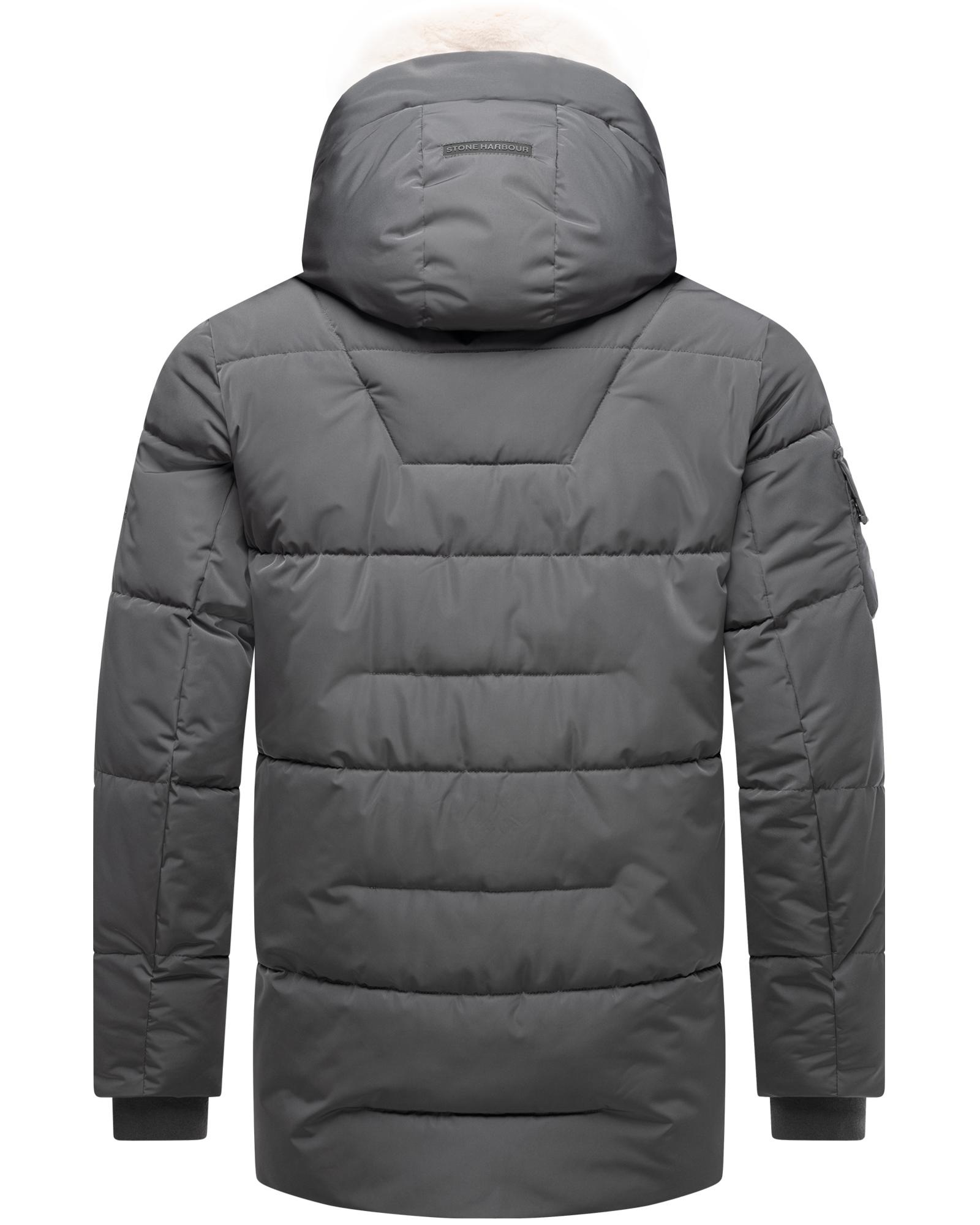Stone Harbour Winterjacke »Lauroo XX«, mit Kapuze, urbane Herren Steppjacke mit kuscheligem Teddyfleece
