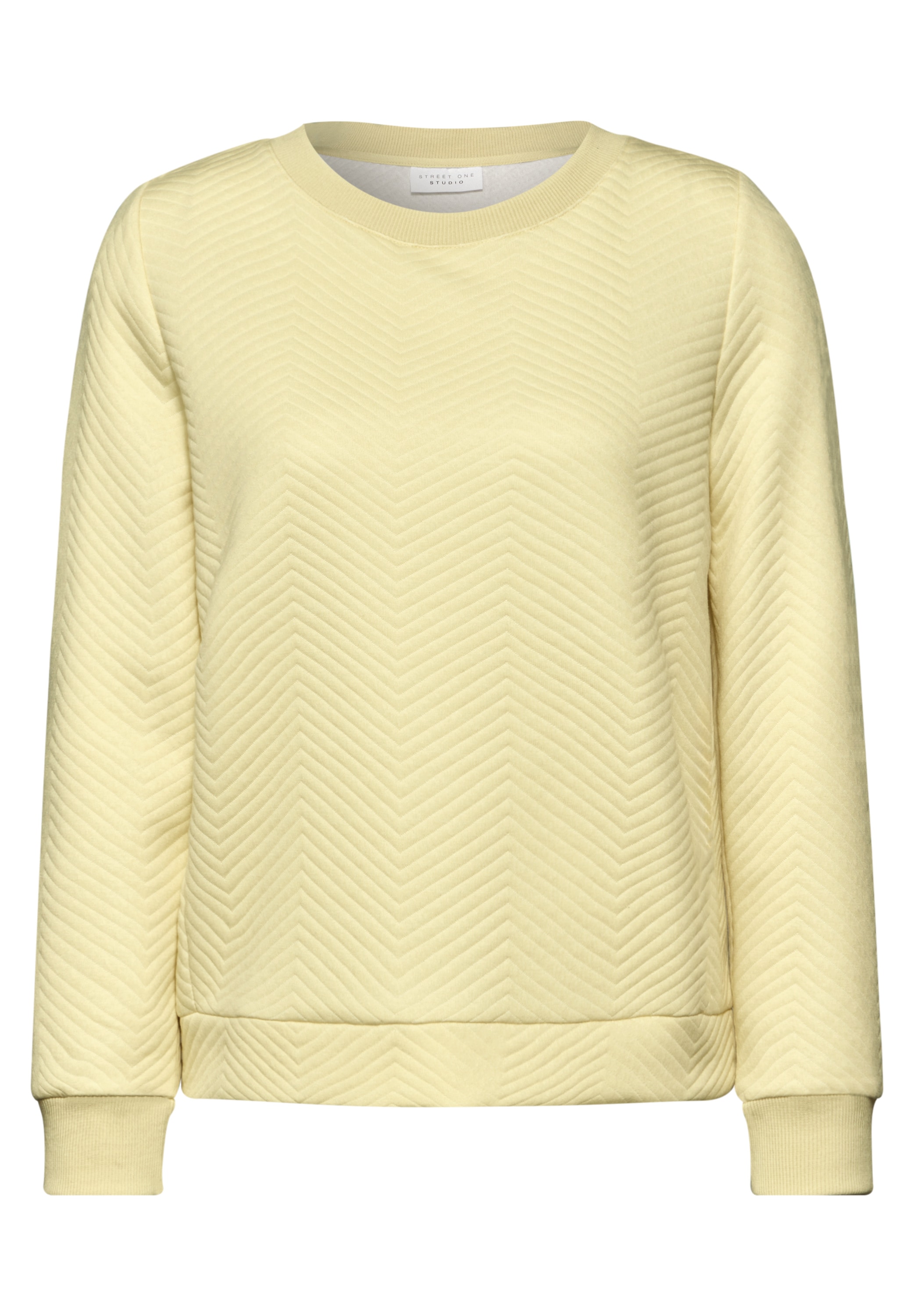 STREET ONE STUDIO Langarmshirt, aus softem Materialmix
